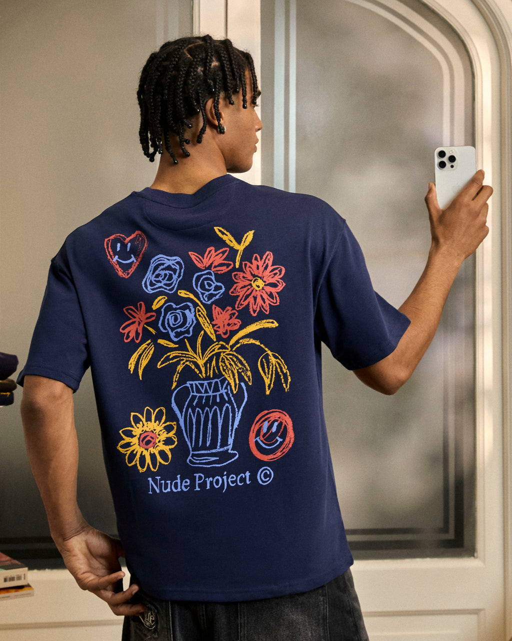 Camiseta Jarron Azul Marino