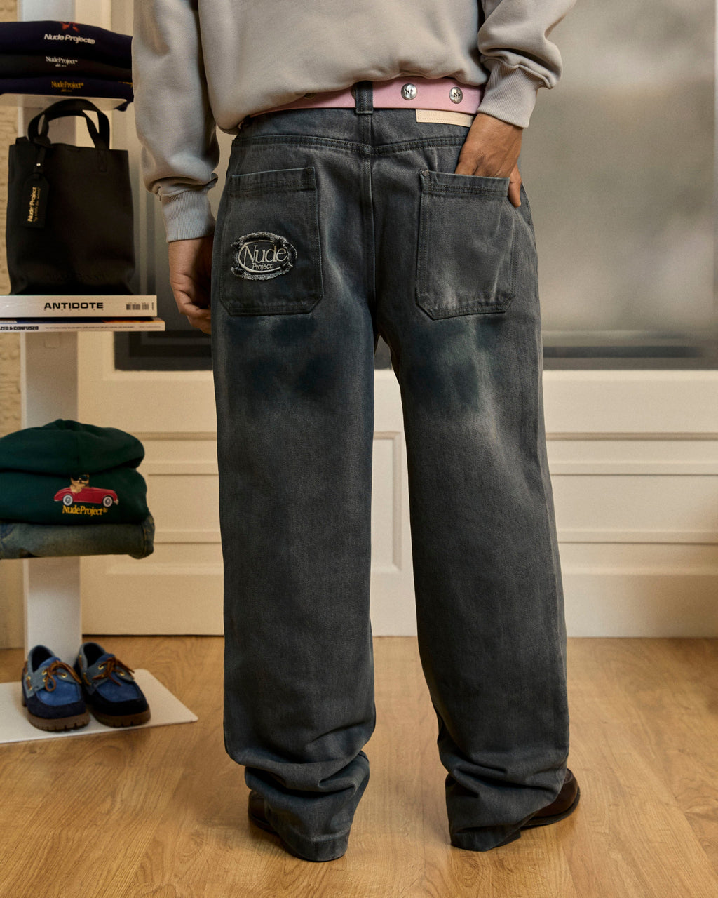 Pantalón Vaquero Verde Washed