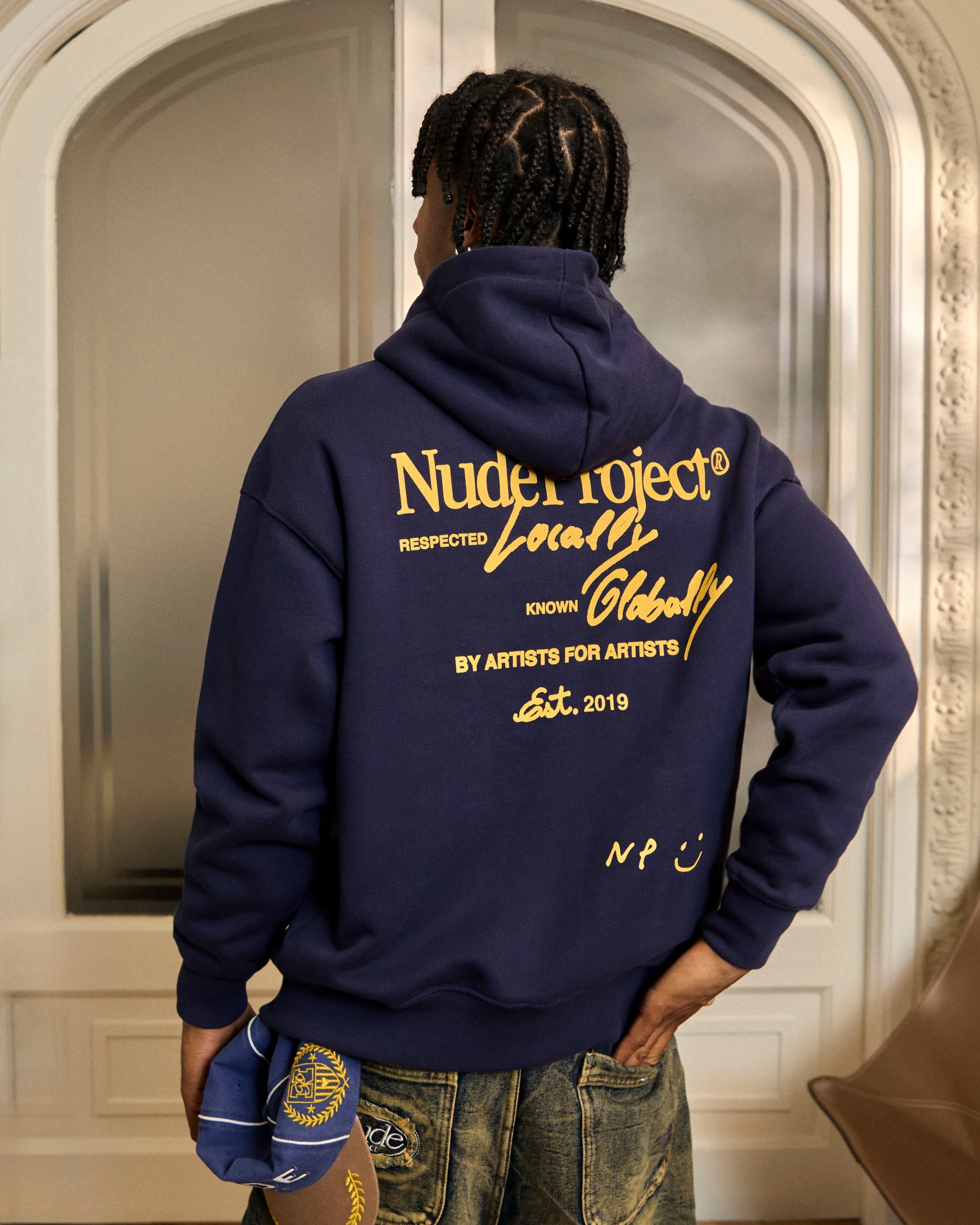 Sudadera Con Cremallera Global Soon Azul Marino