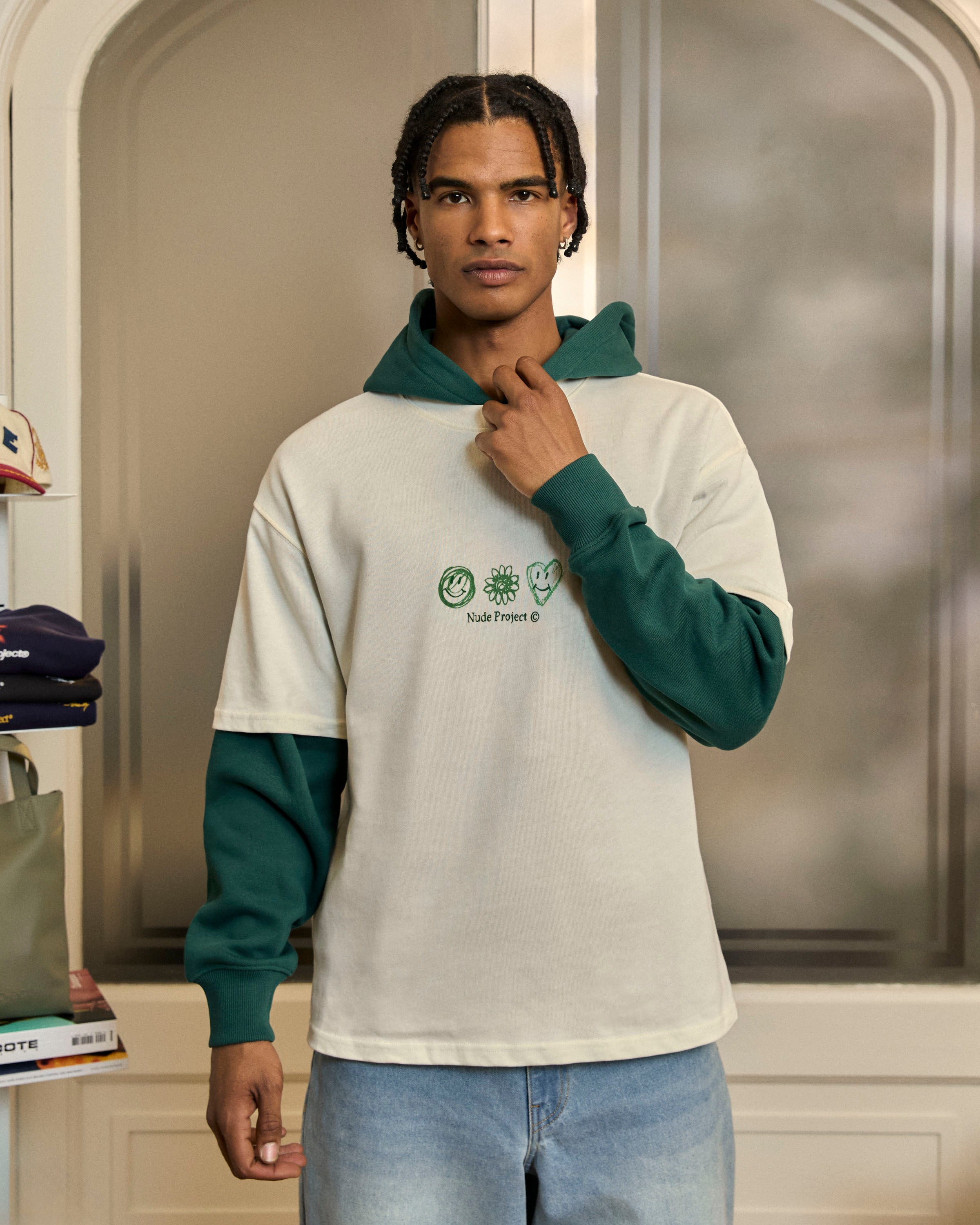 Camiseta Jarrón Blanco Crema