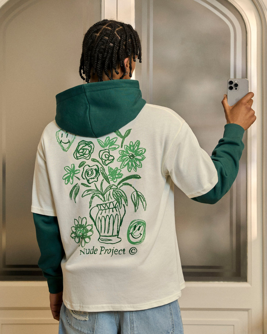 Camiseta Jarrón Blanco Crema