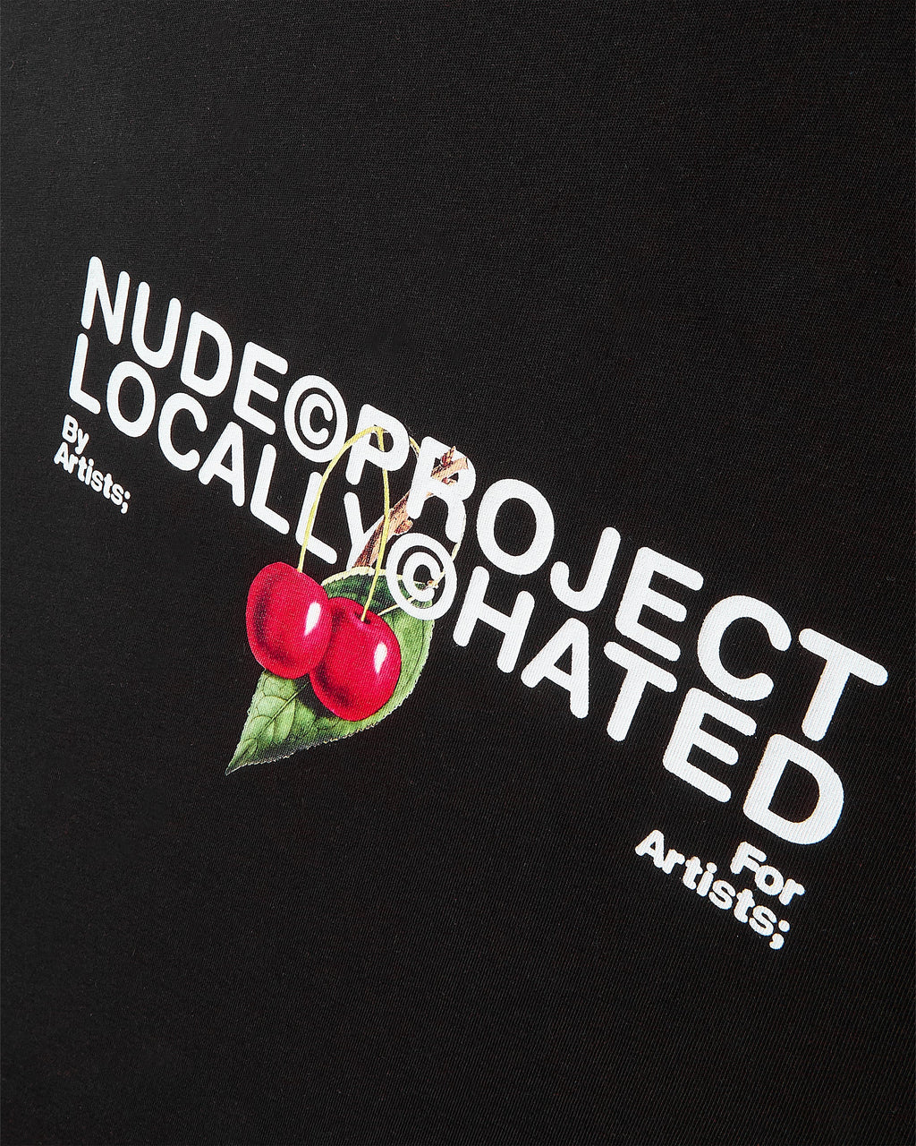 Camiseta Locally Hated Cherry Negra