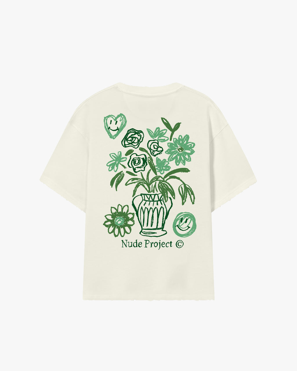 Camiseta Jarrón Blanco Crema