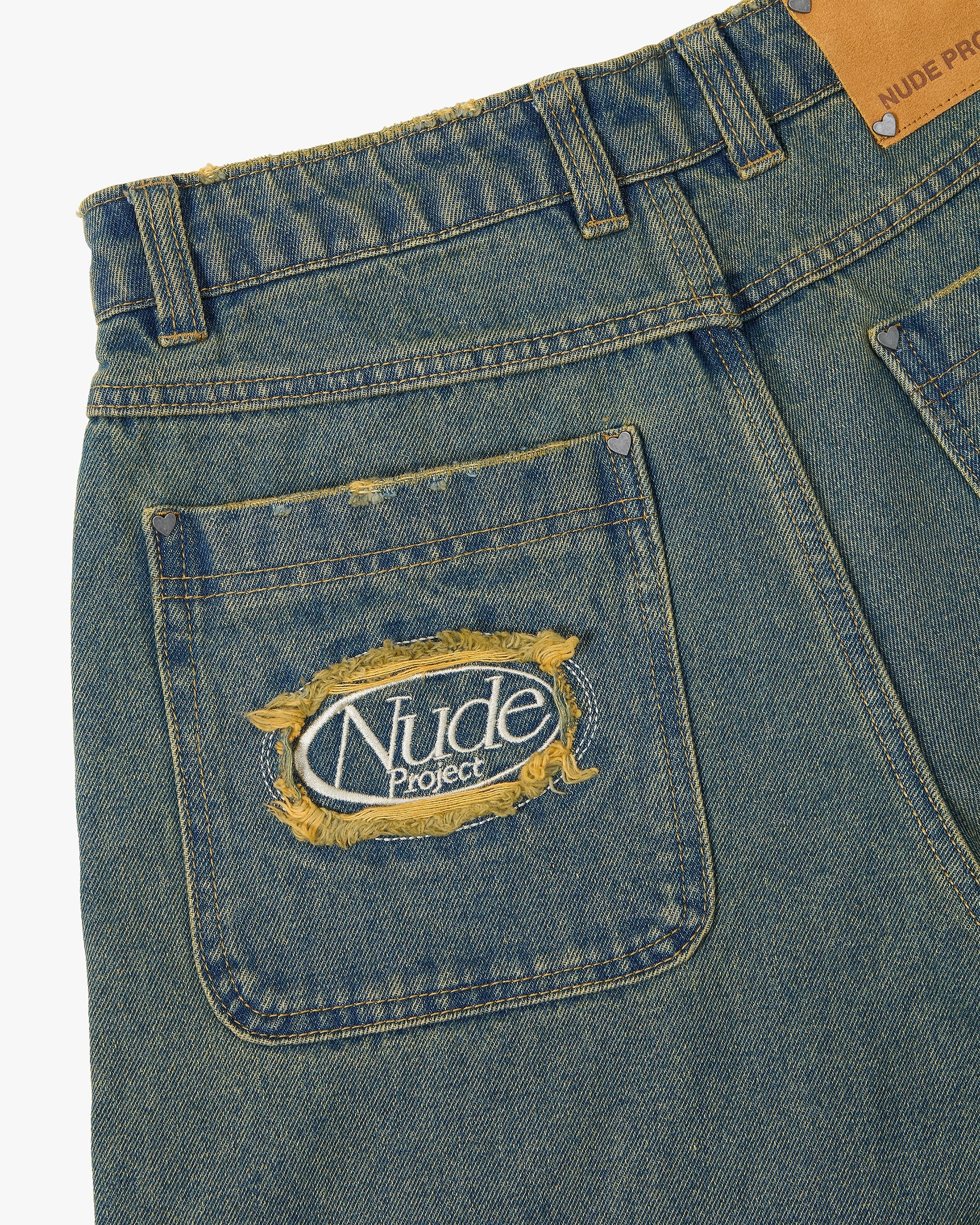 Pantalón Corto Baggy Indigo Old Denim