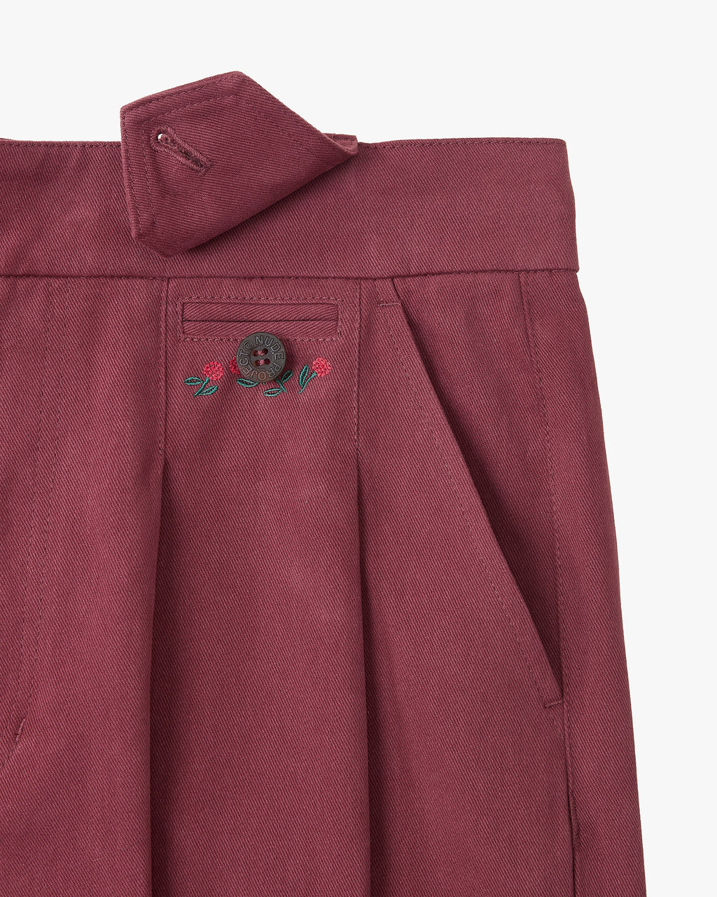 Vinyl Chino Pants Burgundy
