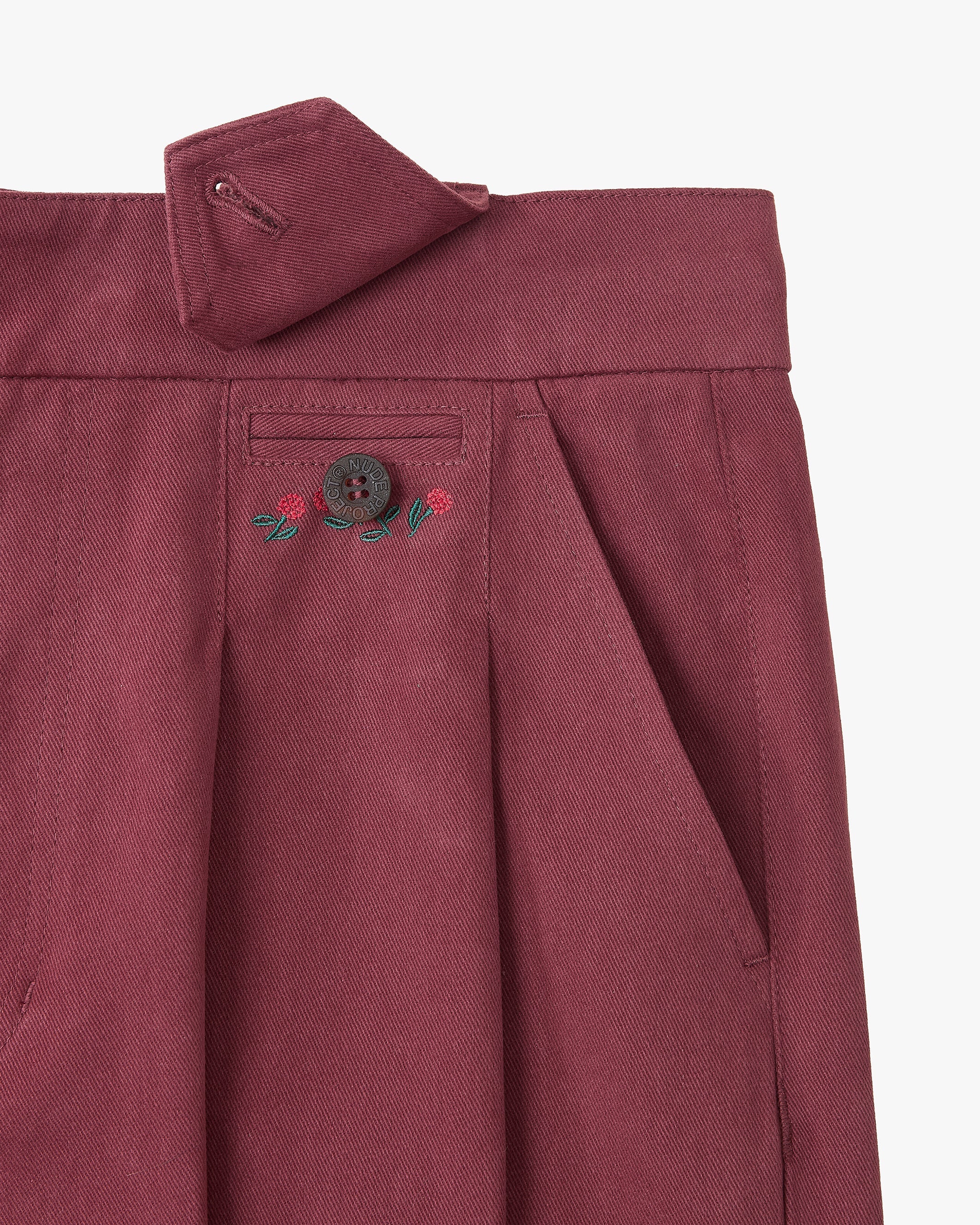 Vinyl Chino Pants Burgundy
