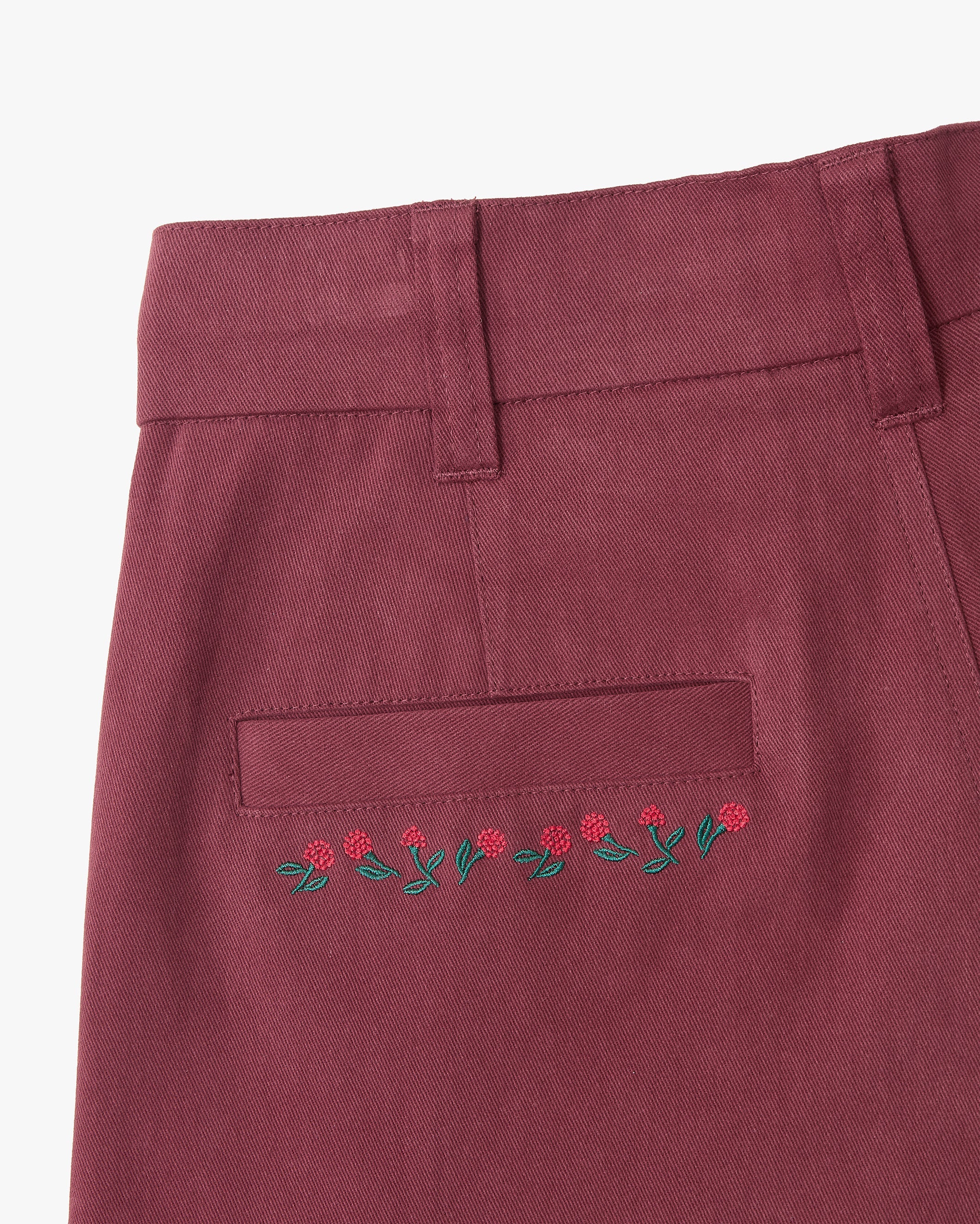Vinyl Chino Pants Burgundy