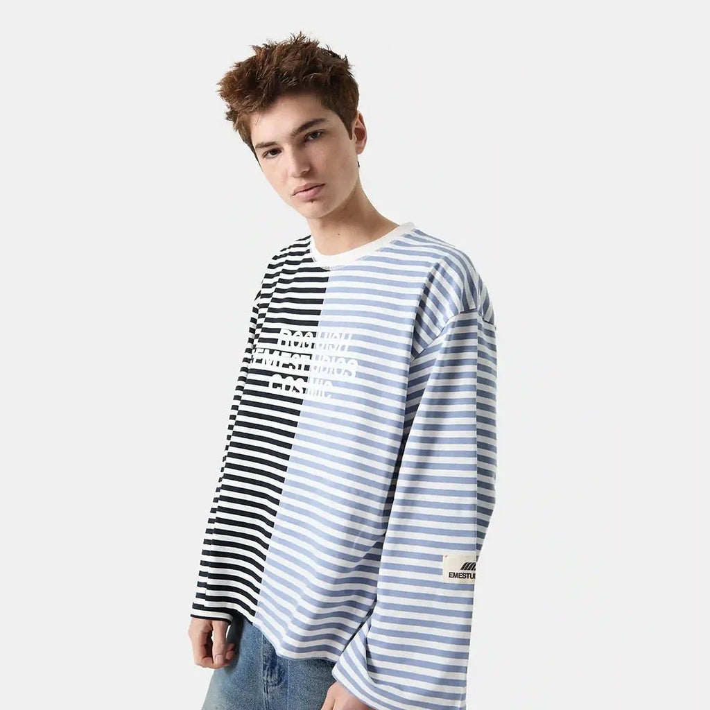 Roguish Blue Striped Long Sleeve