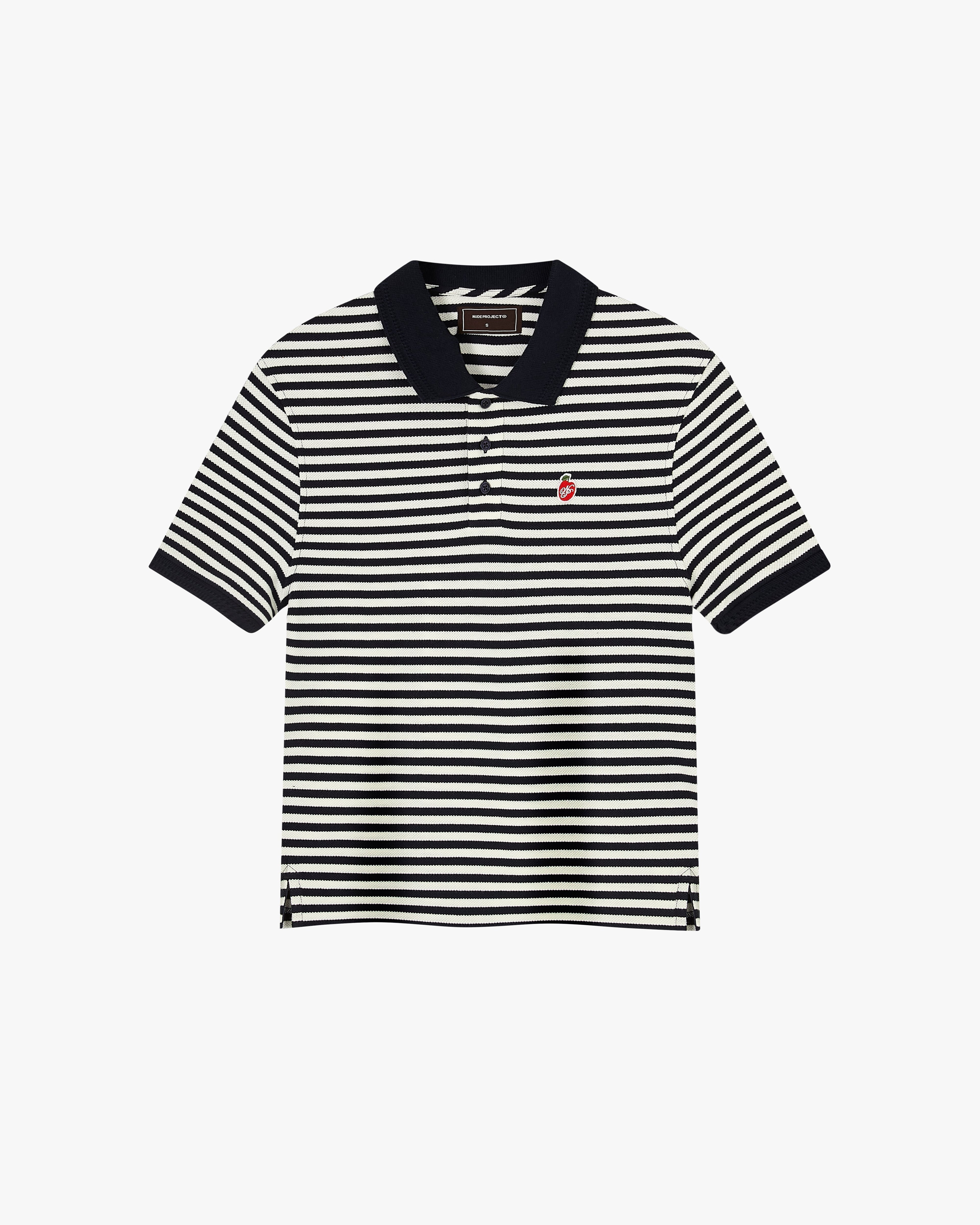 Polo Apple Crew Stripes Negro