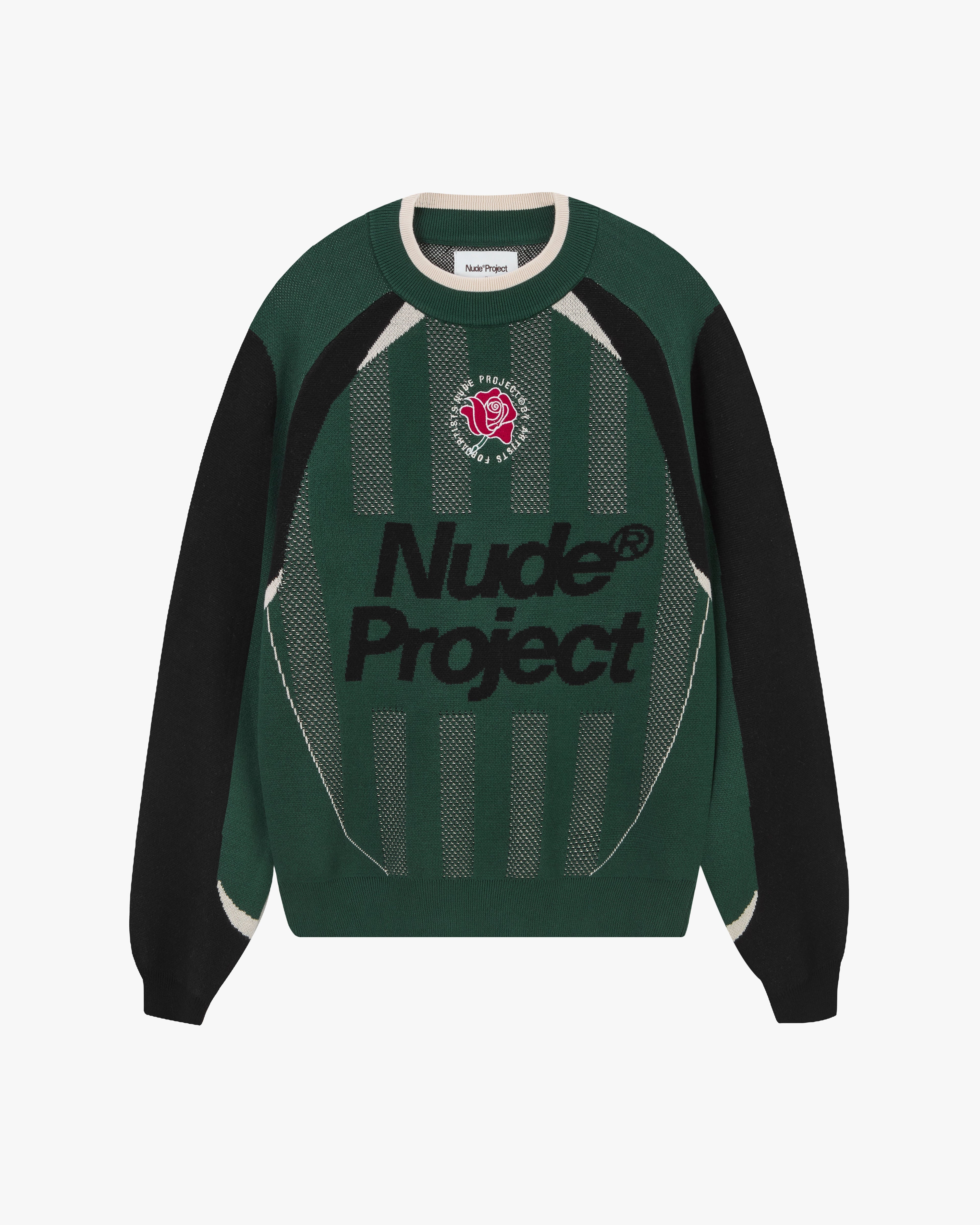 Grass Football Knit Sweater Green
