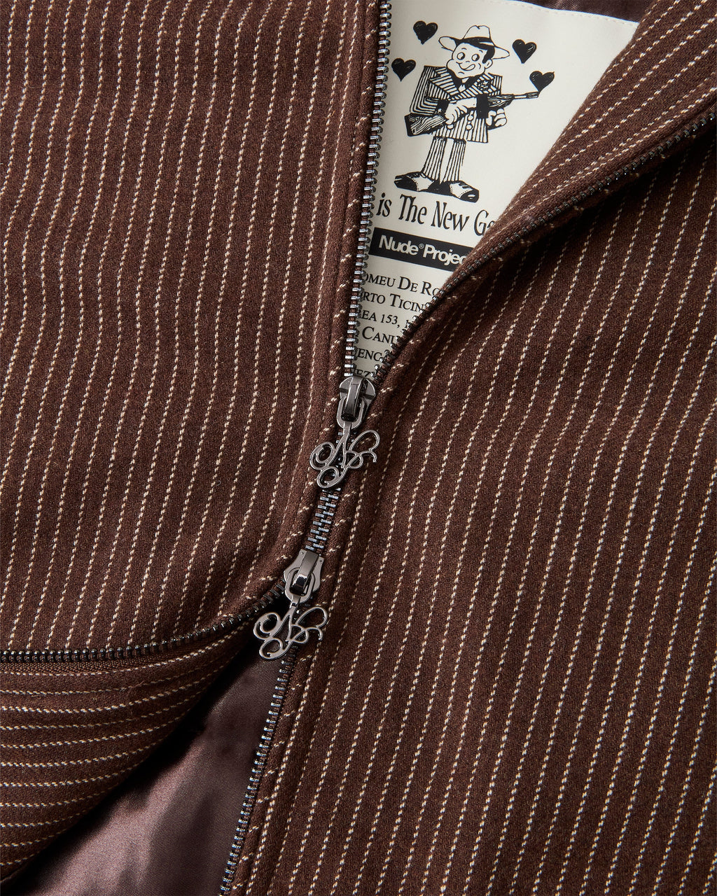 Chaqueta Bomber Con Cremallera Wool Marrón