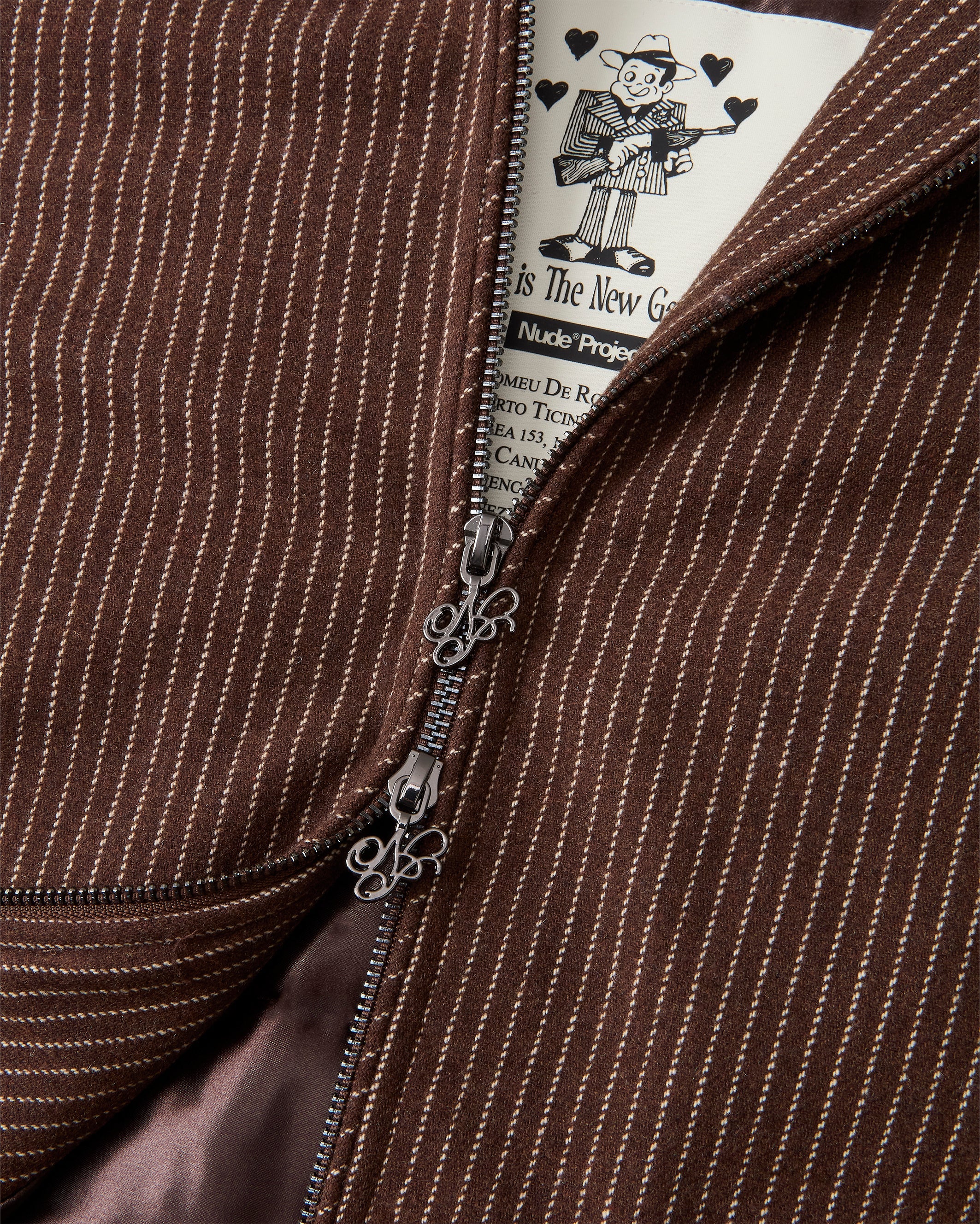 Chaqueta Bomber Con Cremallera Wool Marrón