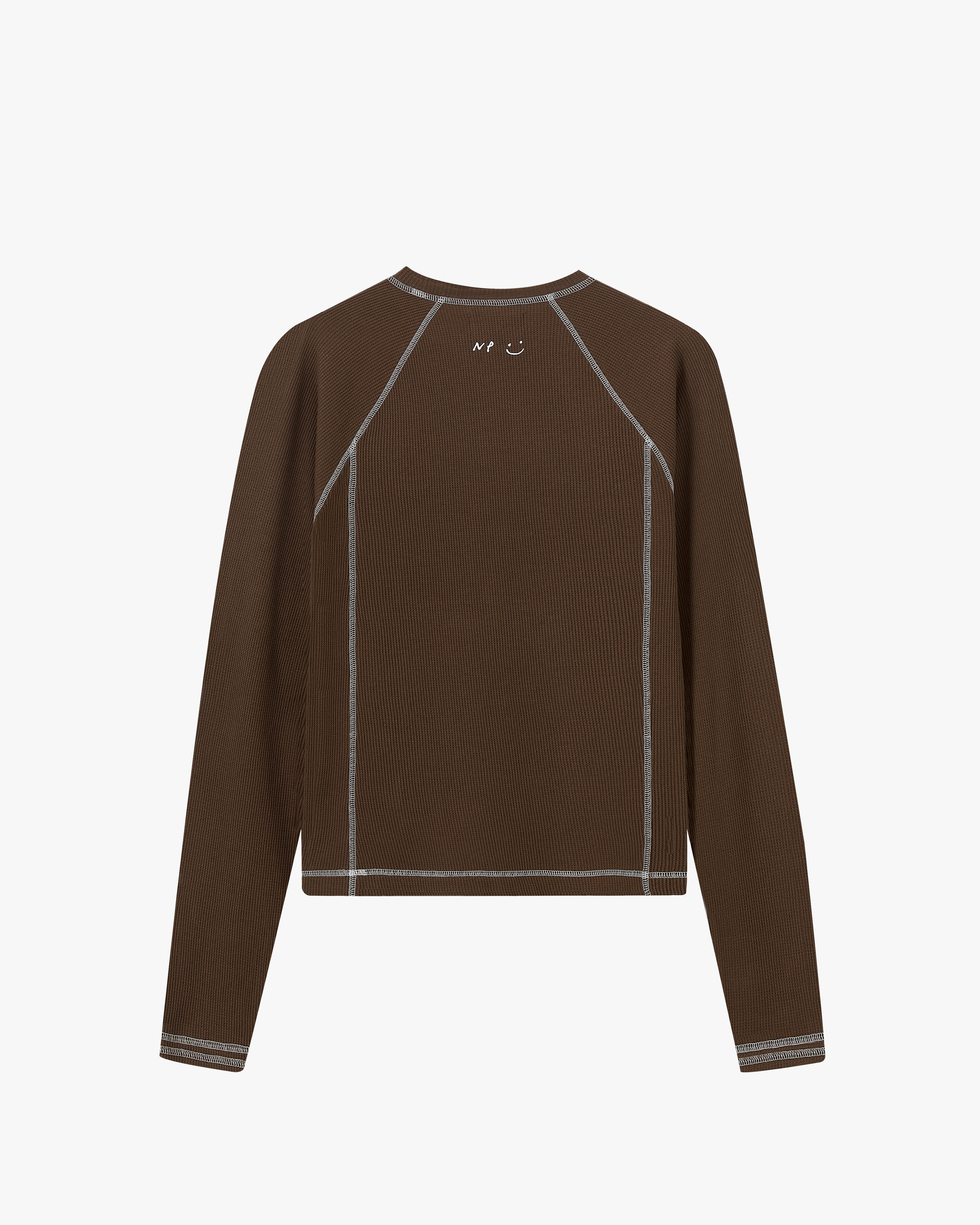 Pack De 2 Camisetas Manga Larga Waffle Marrón/Azul Marino