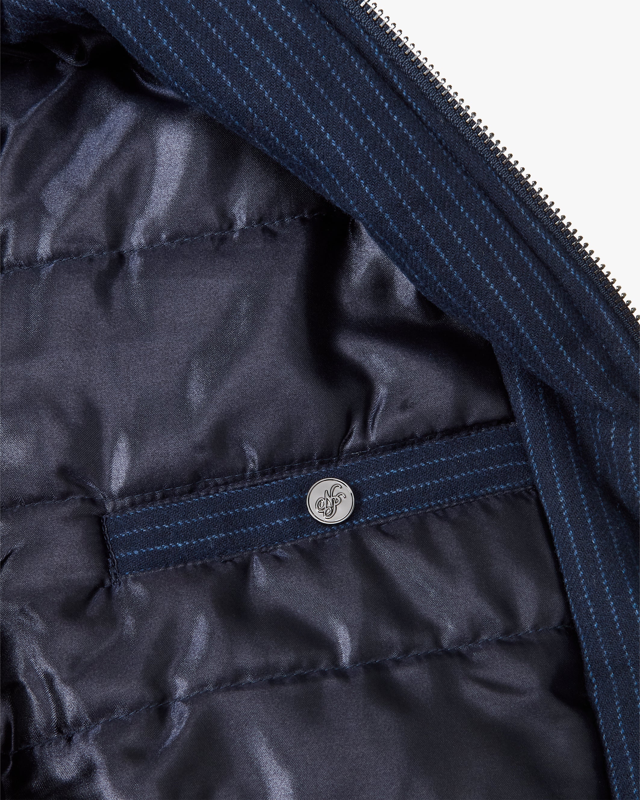 Chaqueta Bomber Con Cremallera Wool Azul Marino