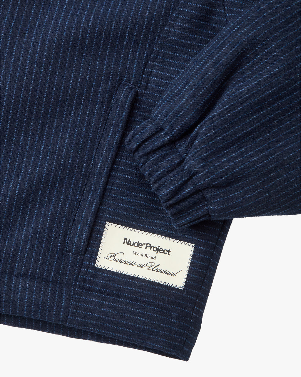 Chaqueta Bomber Con Cremallera Wool Azul Marino