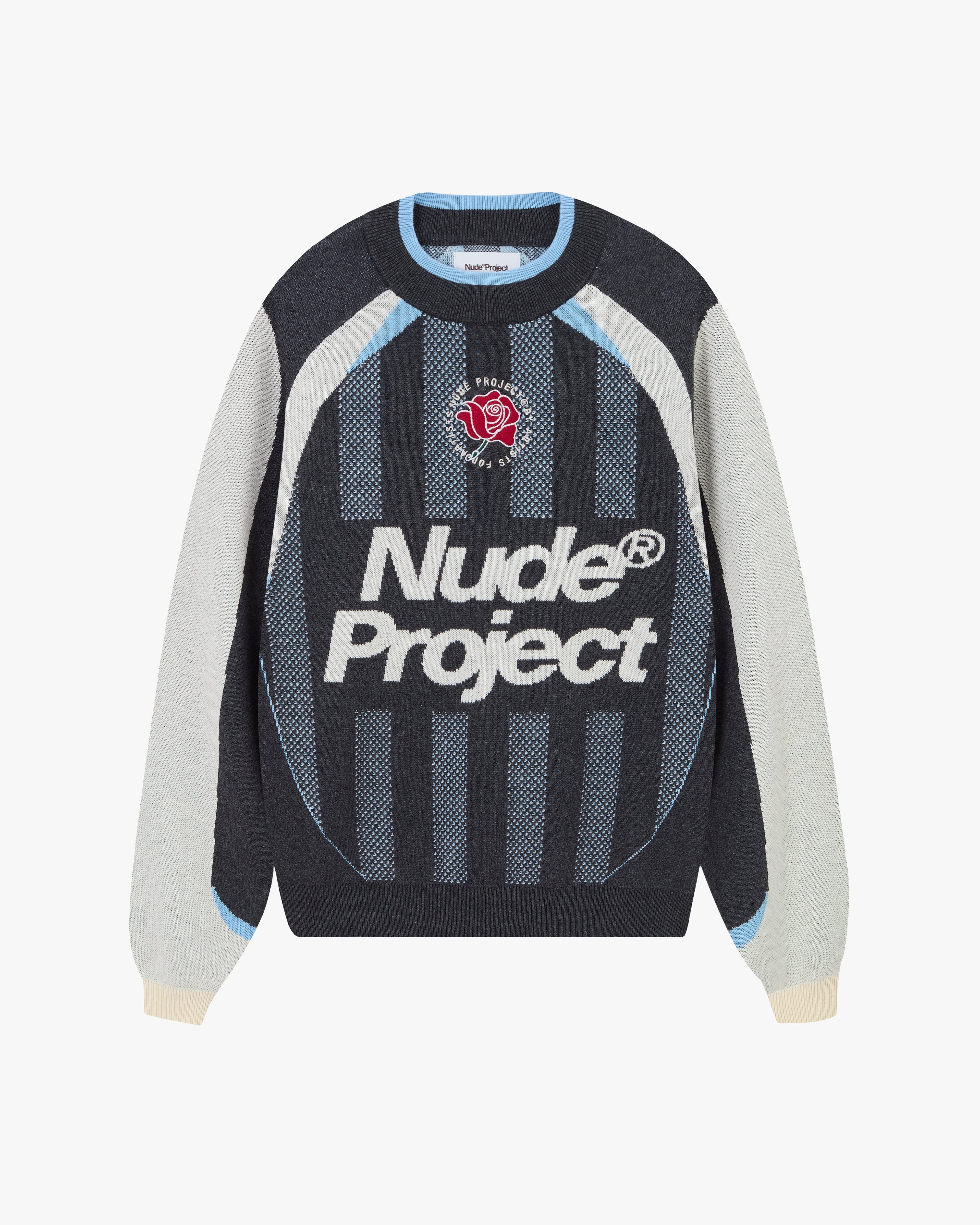 Grass Football Knit Sweater Grey