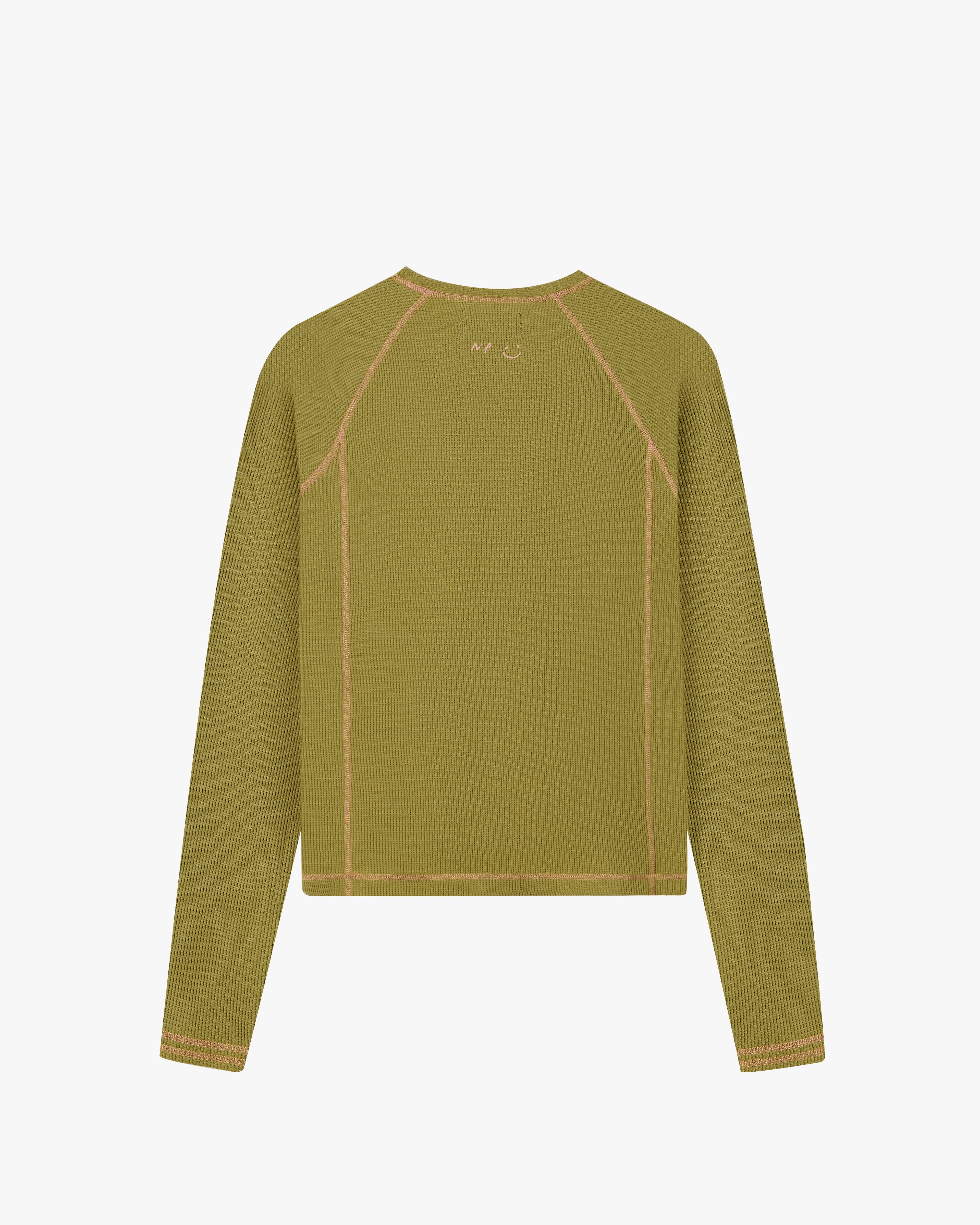 Pack De 2 Camisetas Manga Larga Waffle Verde/Azul