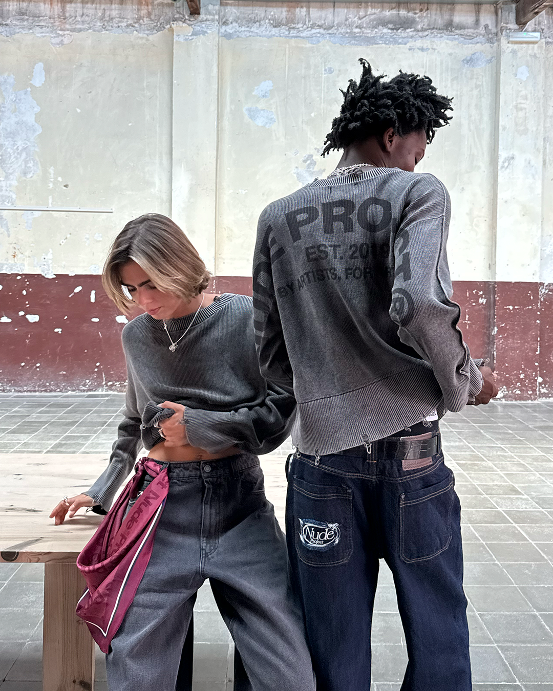 Perfect Cropped Knit Sweater Ash