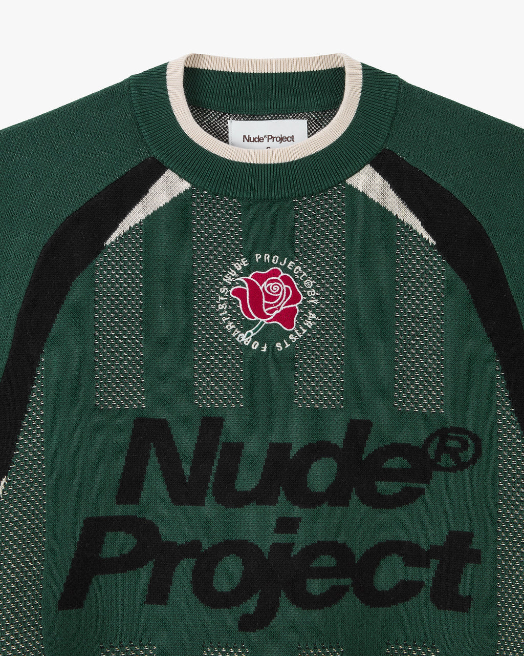 Grass Football Knit Sweater Green