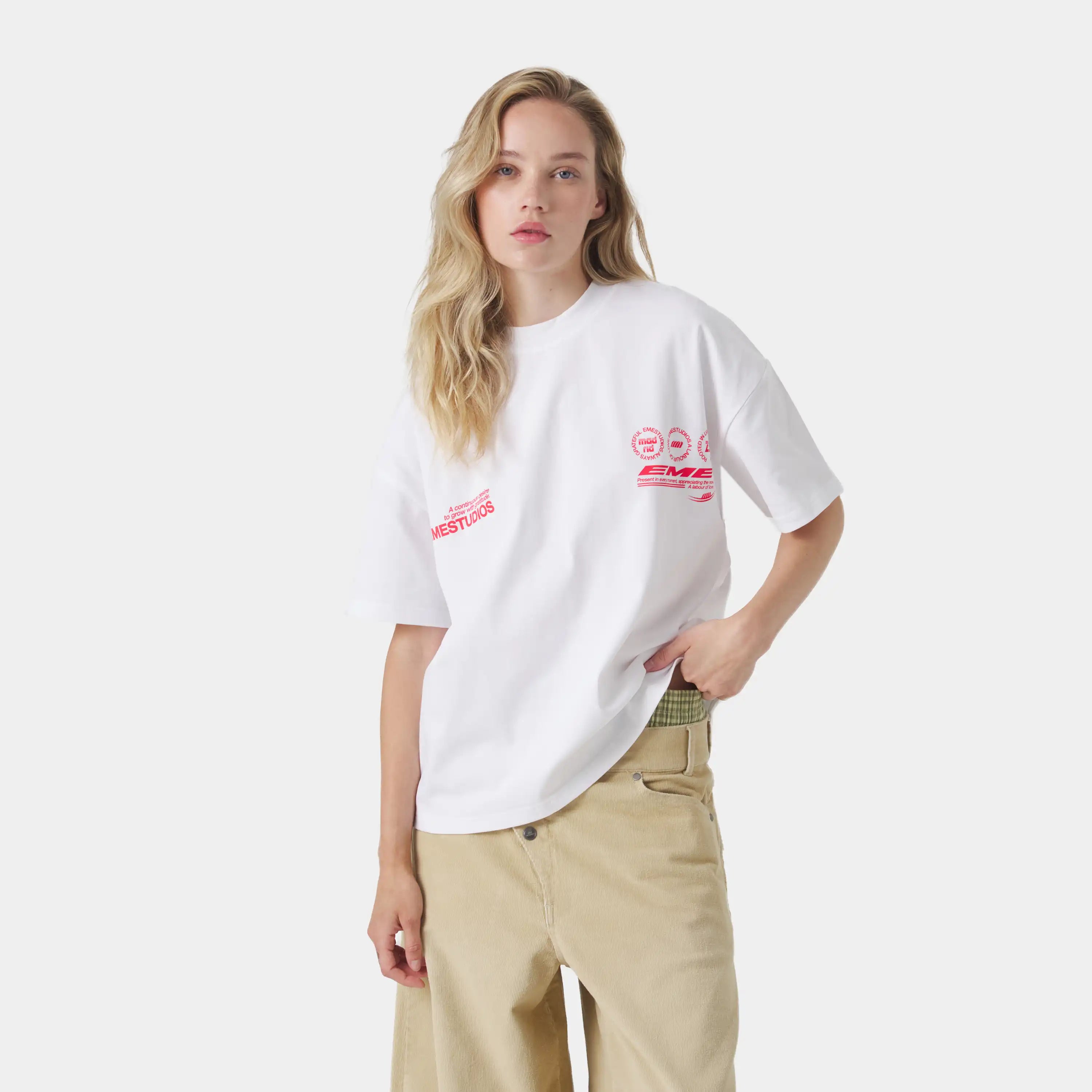 Stamp Pearl Oversized Tee