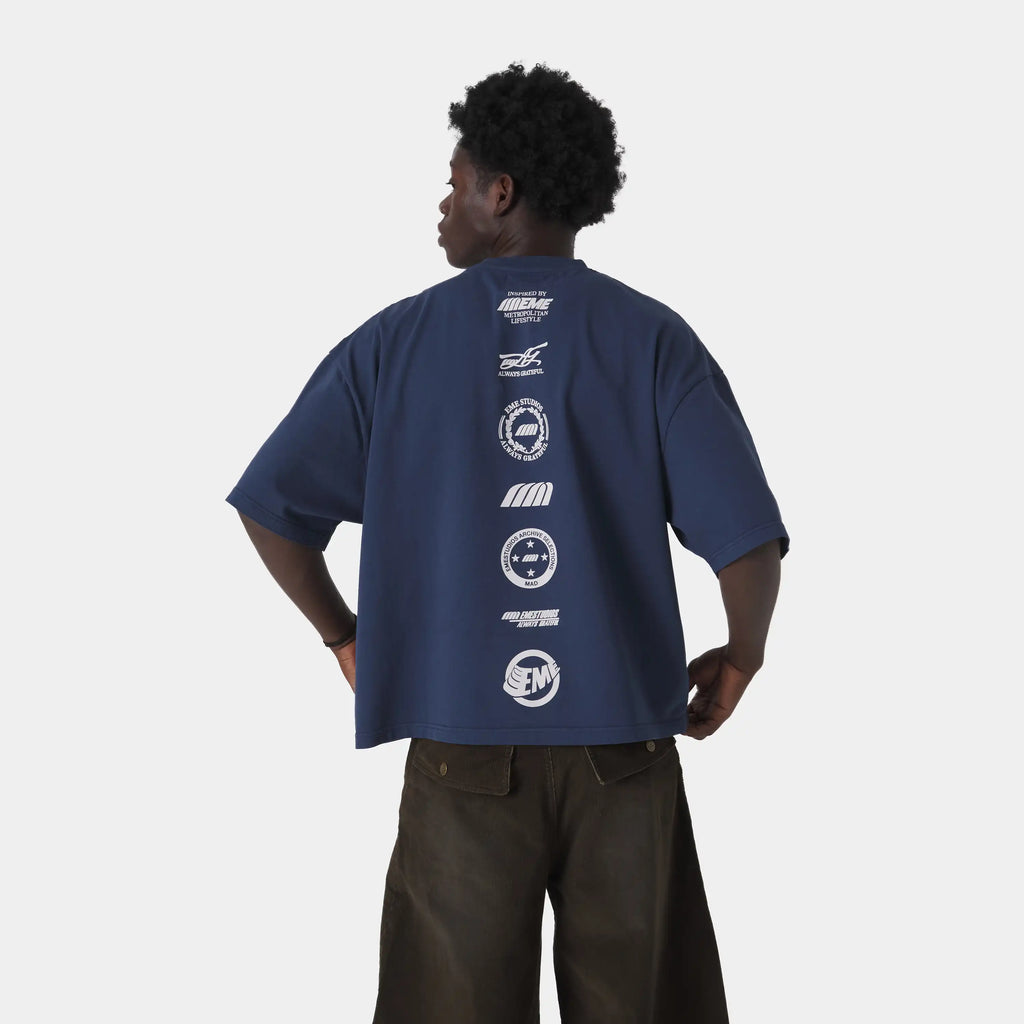 4 Star Navy Oversized Tee
