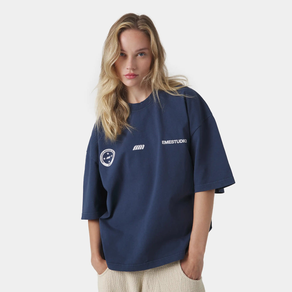 4 Star Navy Oversized Tee