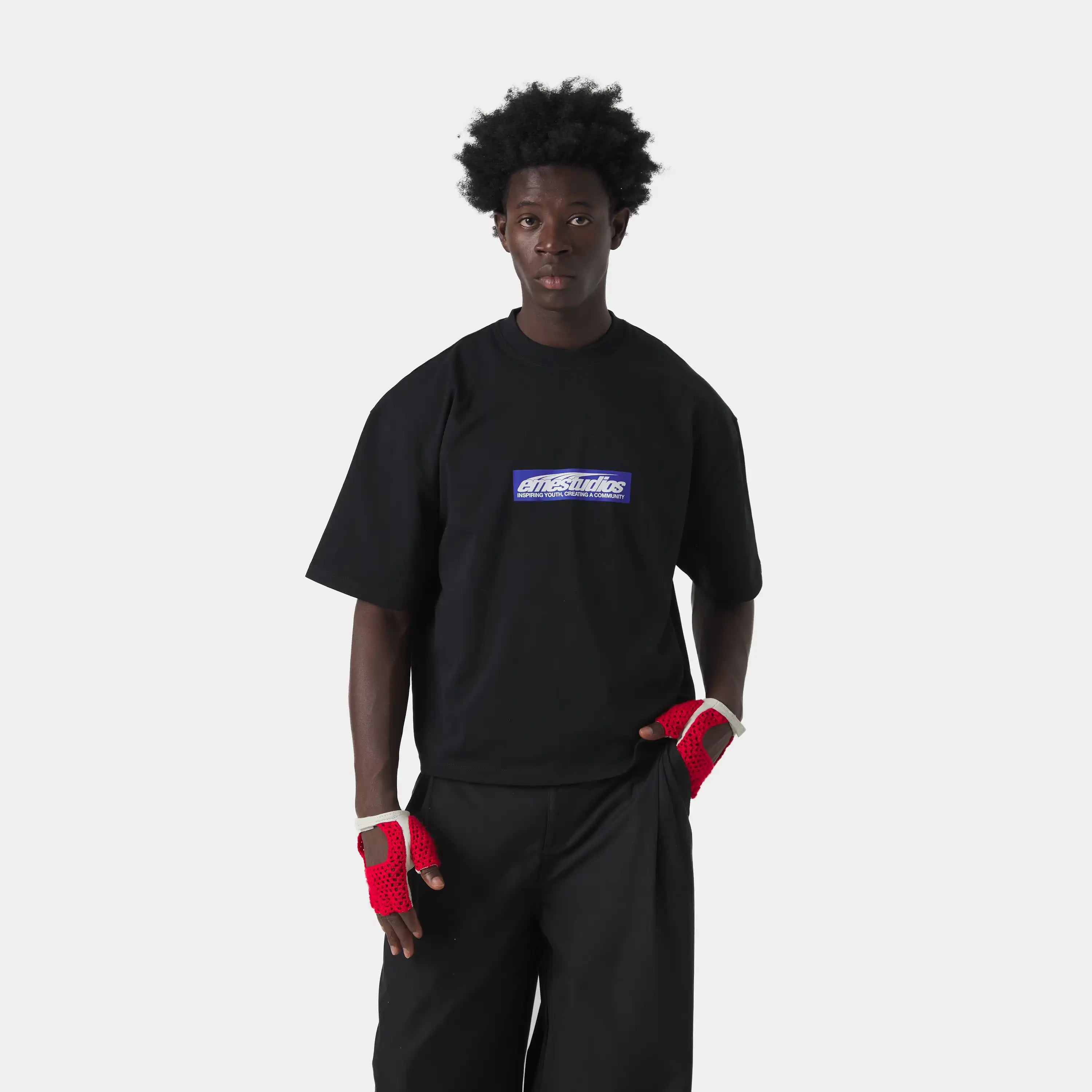 Stick Black Oversized Tee