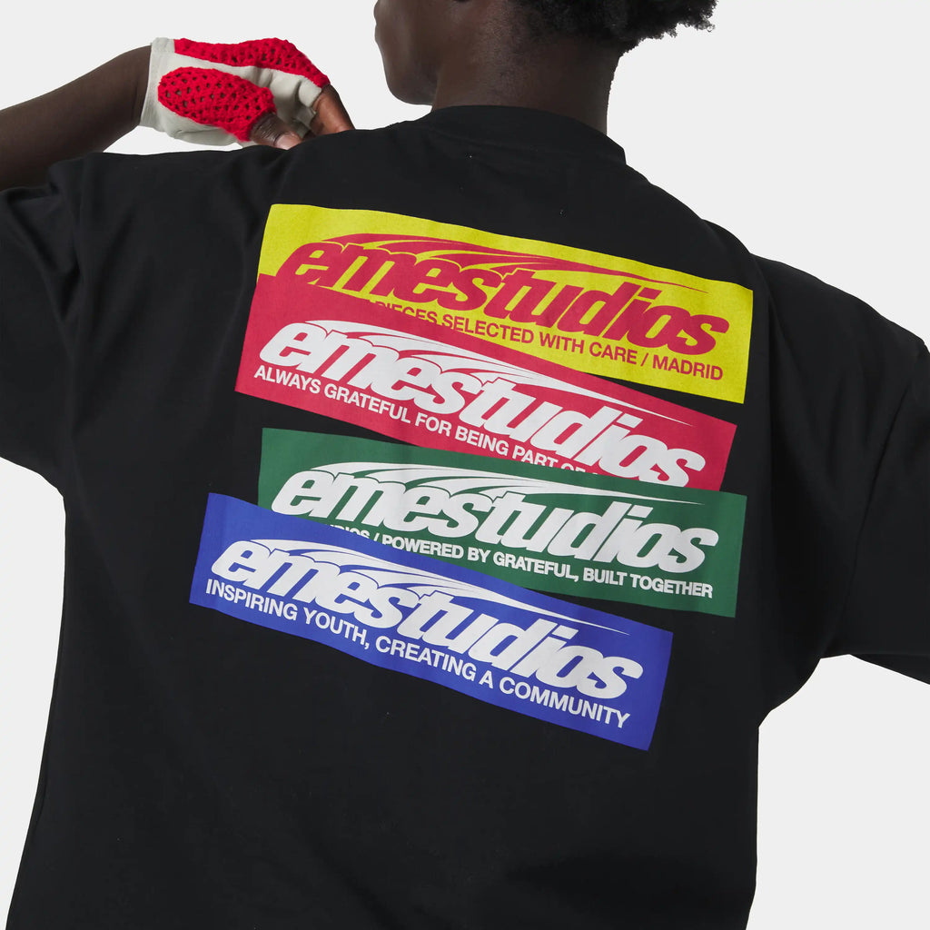 Stick Black Oversized Tee