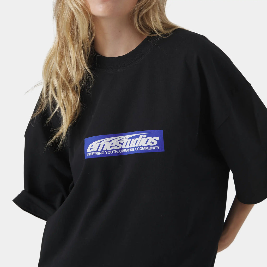 Stick Black Oversized Tee