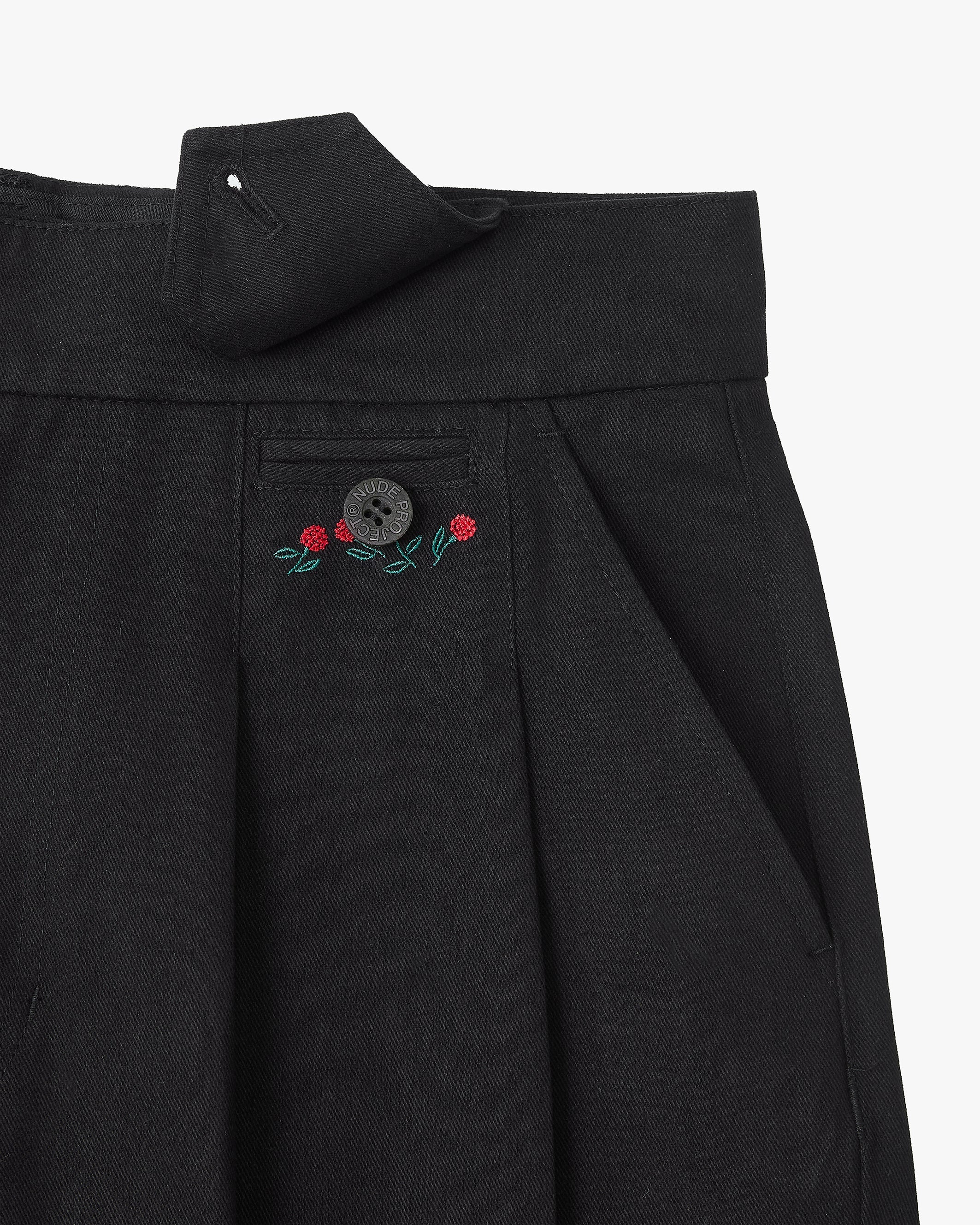 Vinyl Chino Pants Black