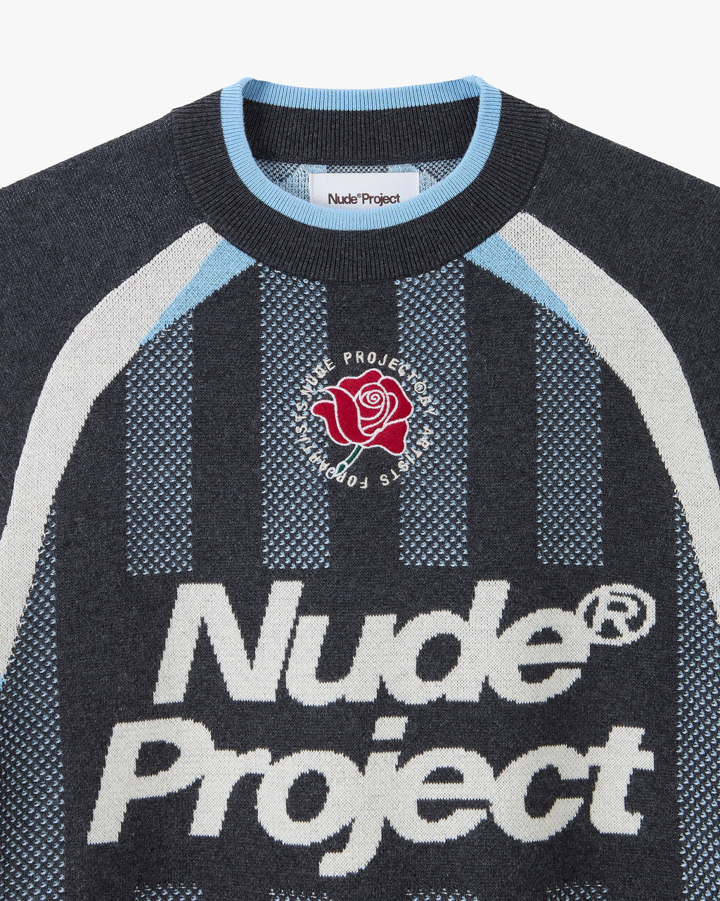 Grass Football Knit Sweater Grey