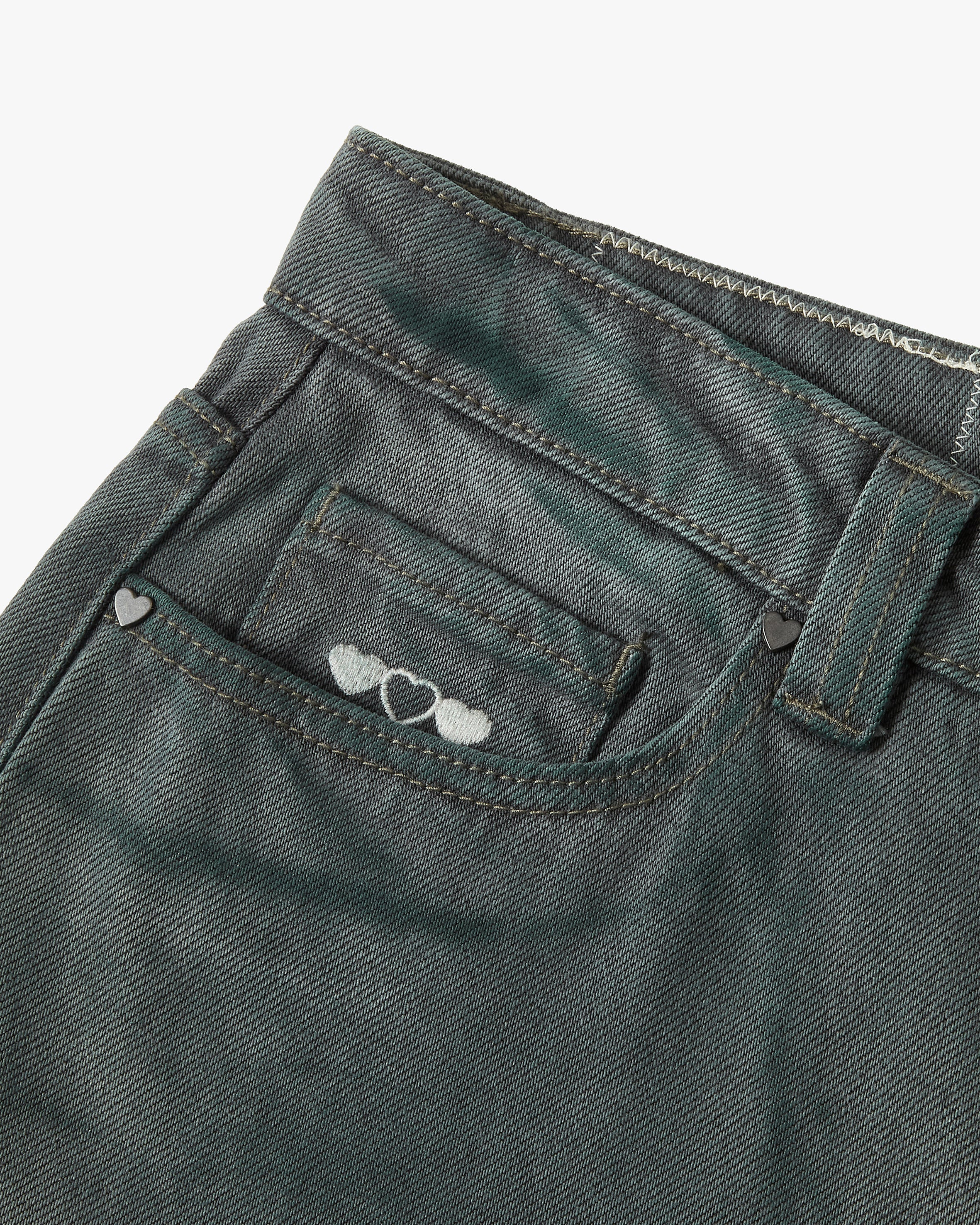 Pantalón Vaquero Verde Washed