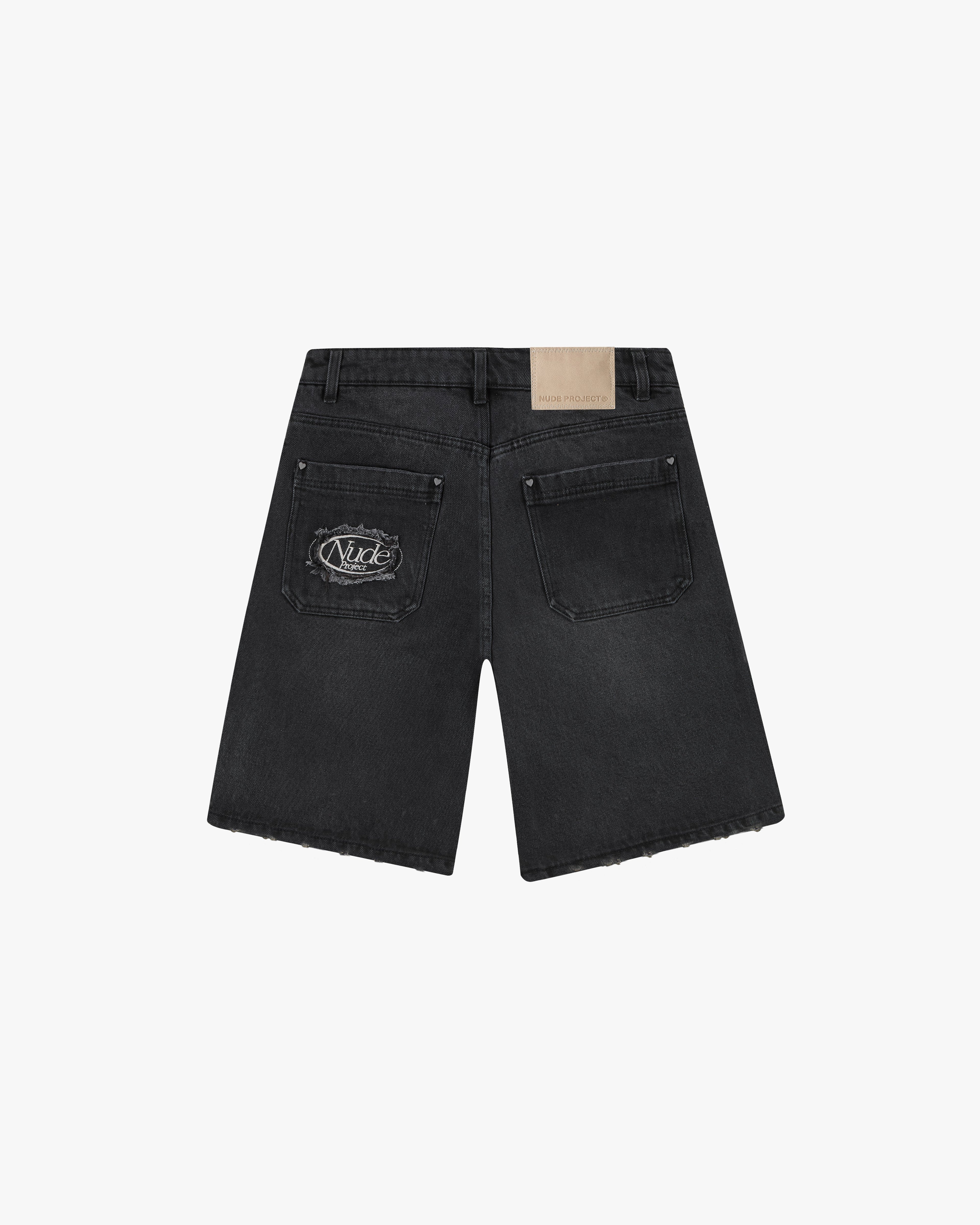 Pantalón Corto Basic Denim Negro