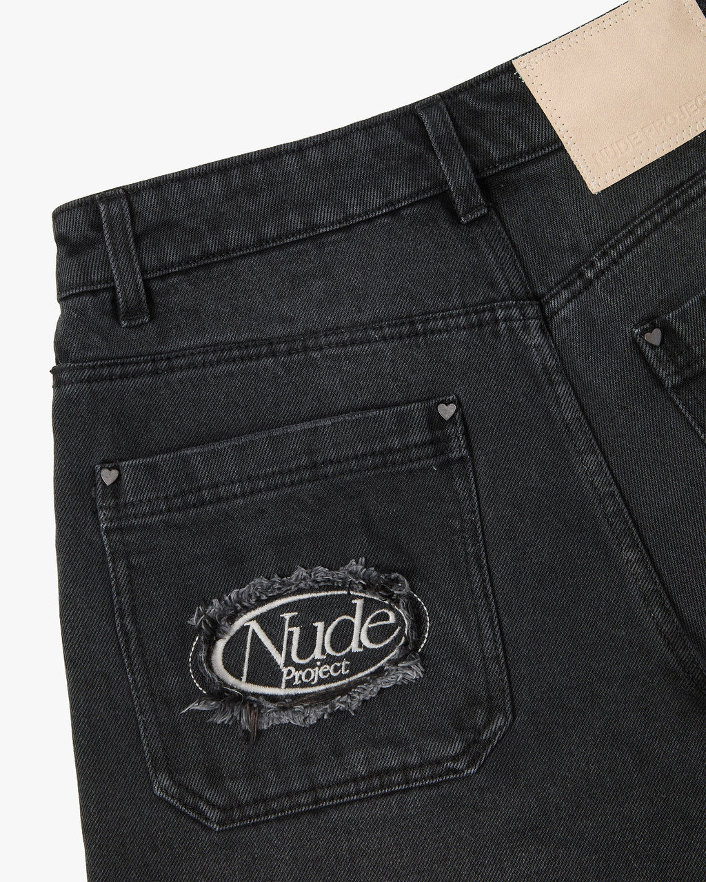 Pantalón Corto Basic Denim Negro