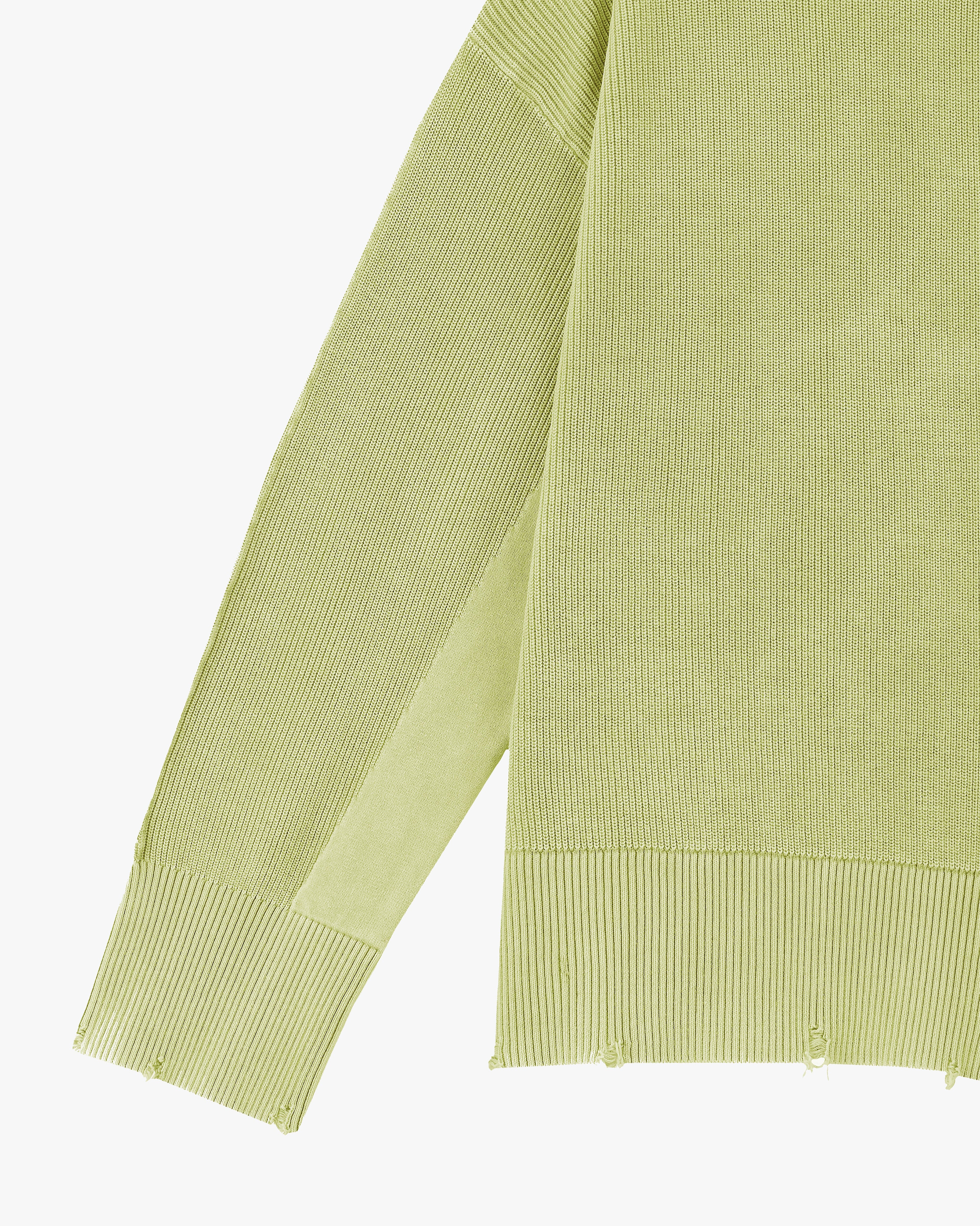 Perfect Cropped Knit Sweater Lime