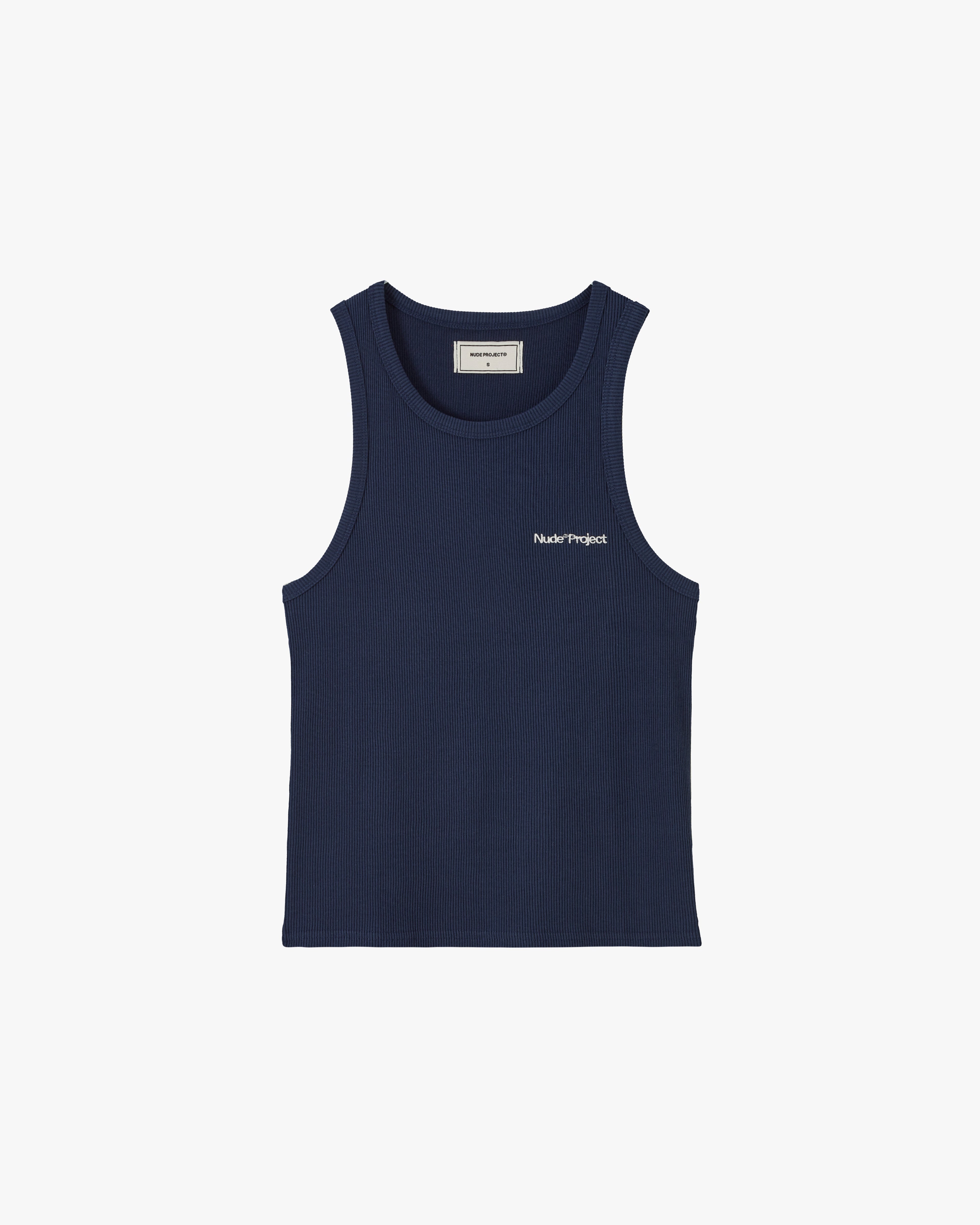 Camiseta Tirantes Básica - Azul Marino/Amarilla
