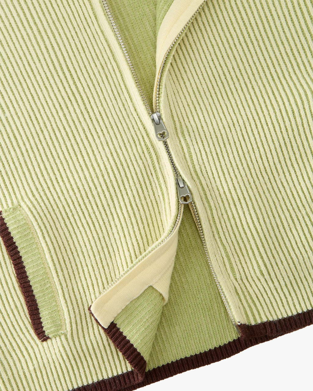 Cárdigan Con Cremallera Classy Verde