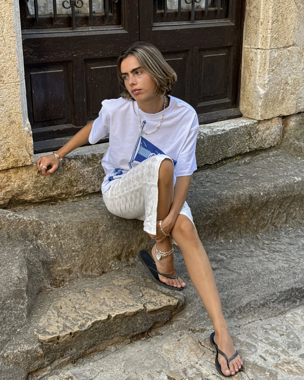 Camiseta Flag Blanca