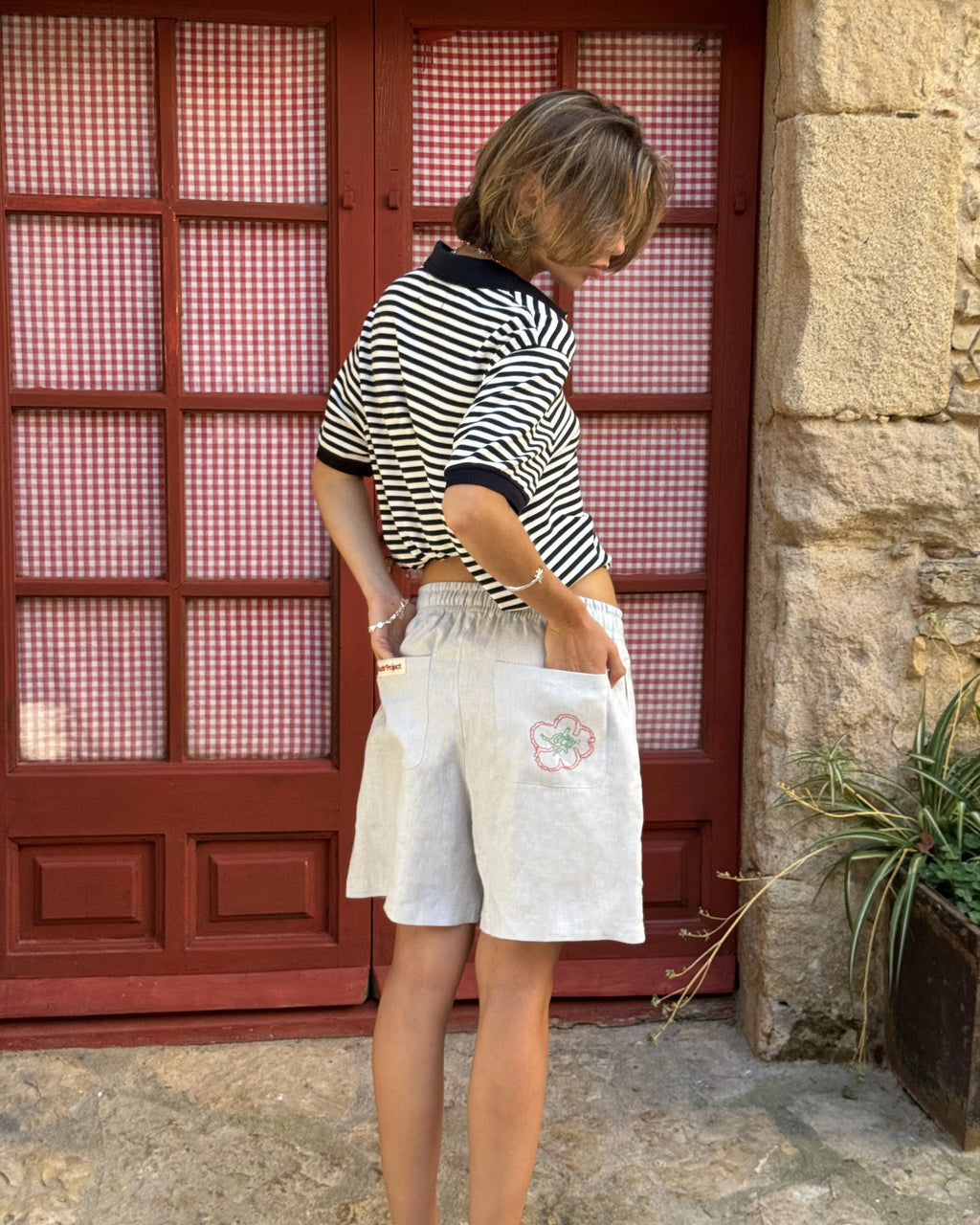 Polo Apple Crew Stripes Negro