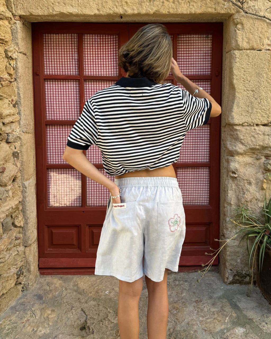 Polo Apple Crew Stripes Negro