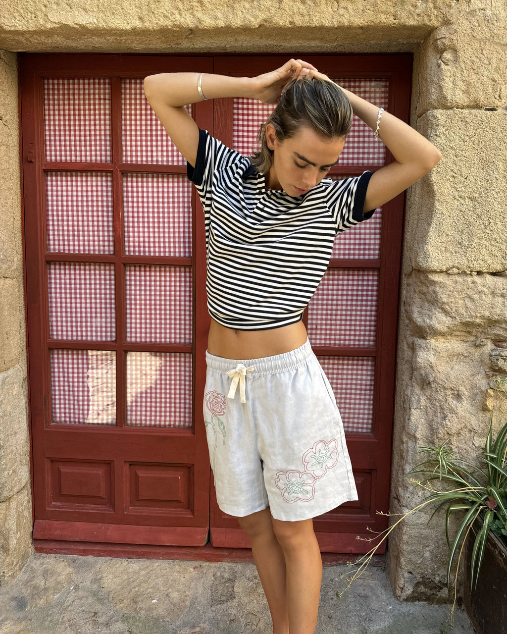 Polo Apple Crew Stripes Negro