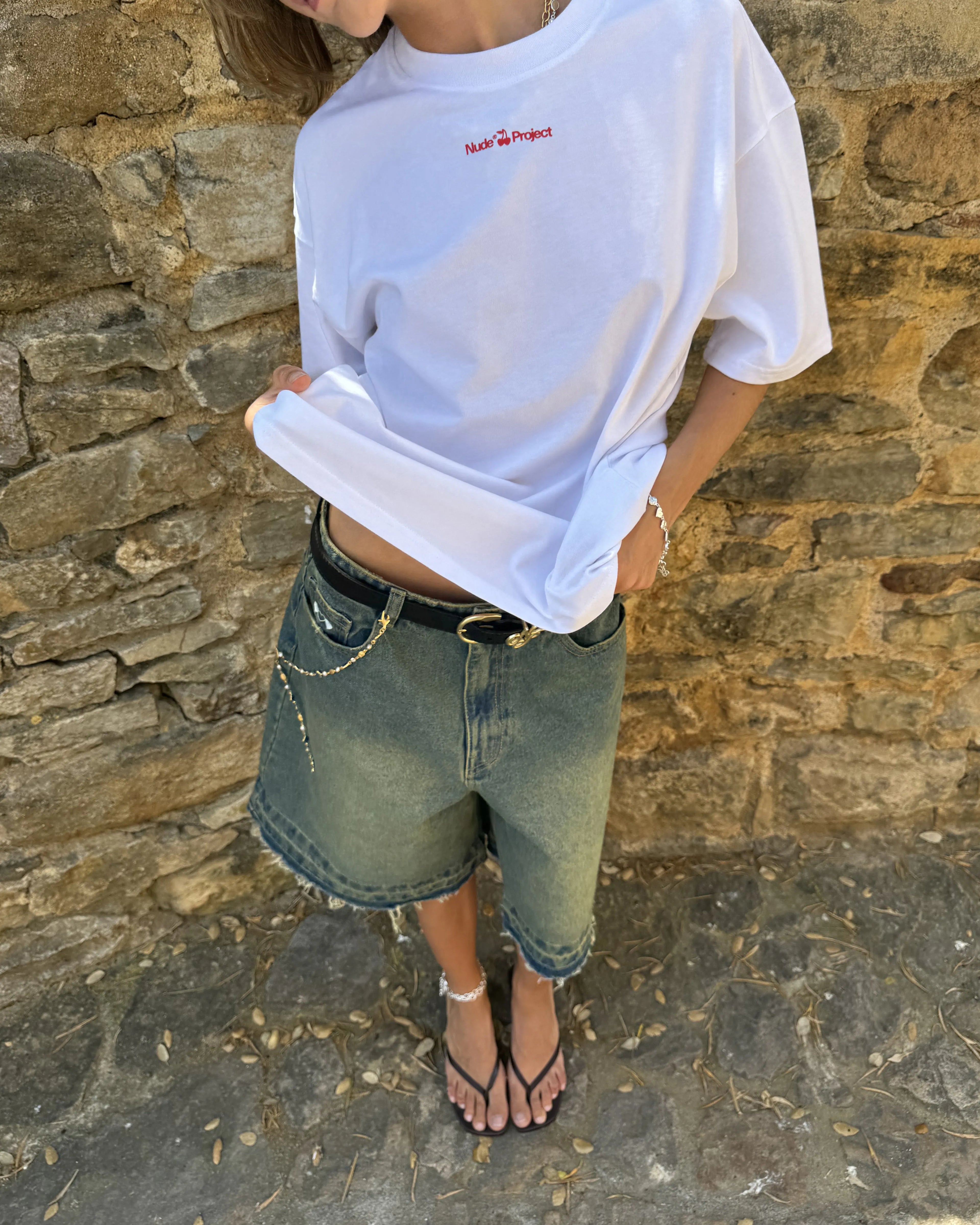 Pantalón Corto Baggy Indigo Old Denim