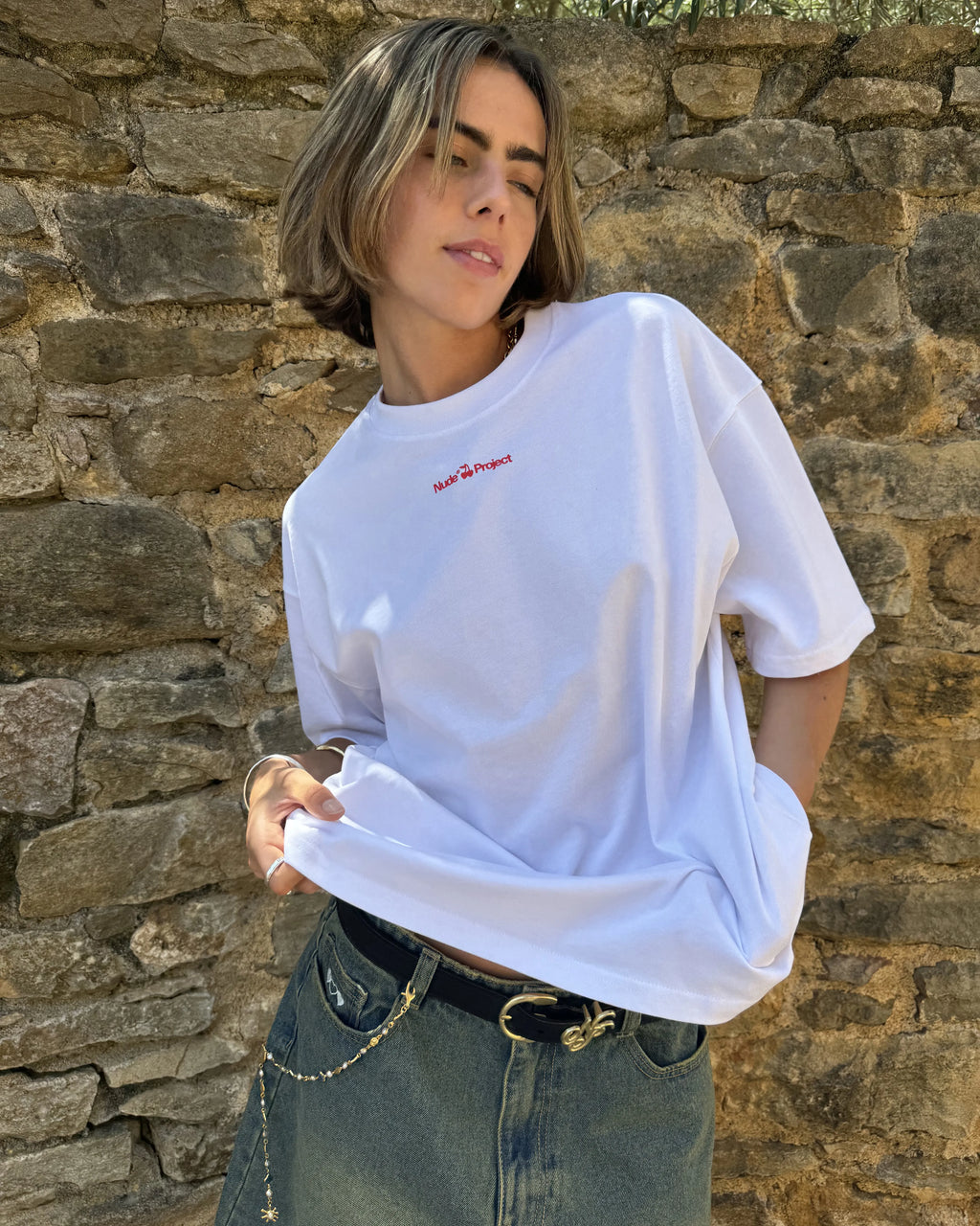 Camiseta Cherry Logo Blanca