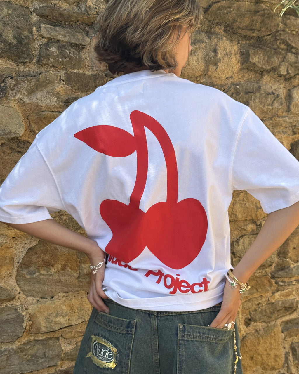 Camiseta Cherry Logo Blanca