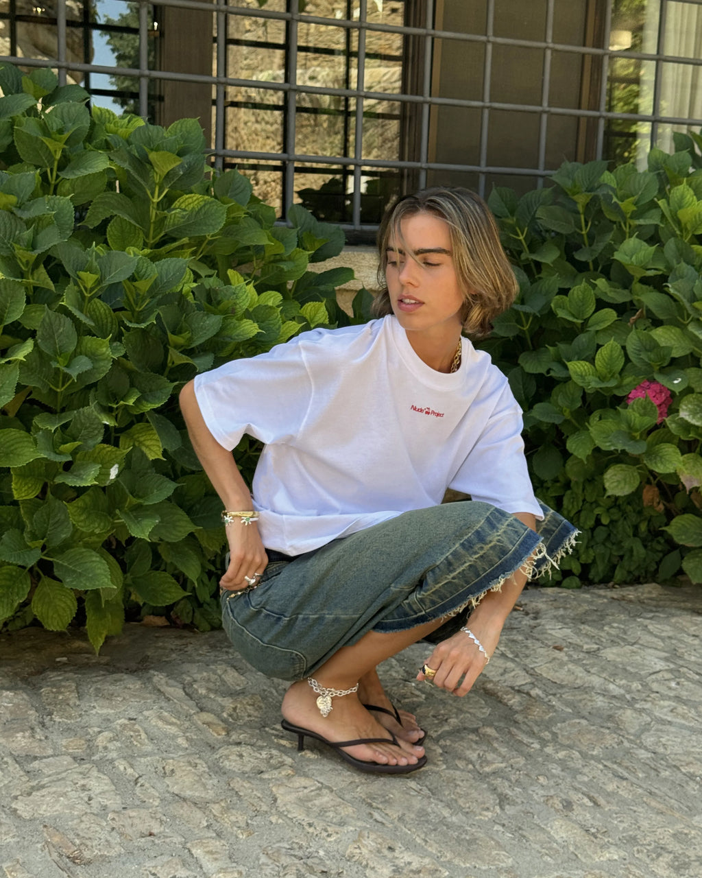 Camiseta Cherry Logo Blanca