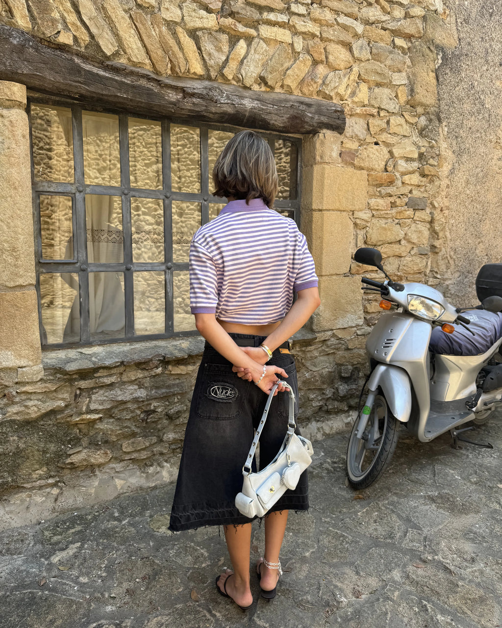 Polo Apple Crew Stripes Lila