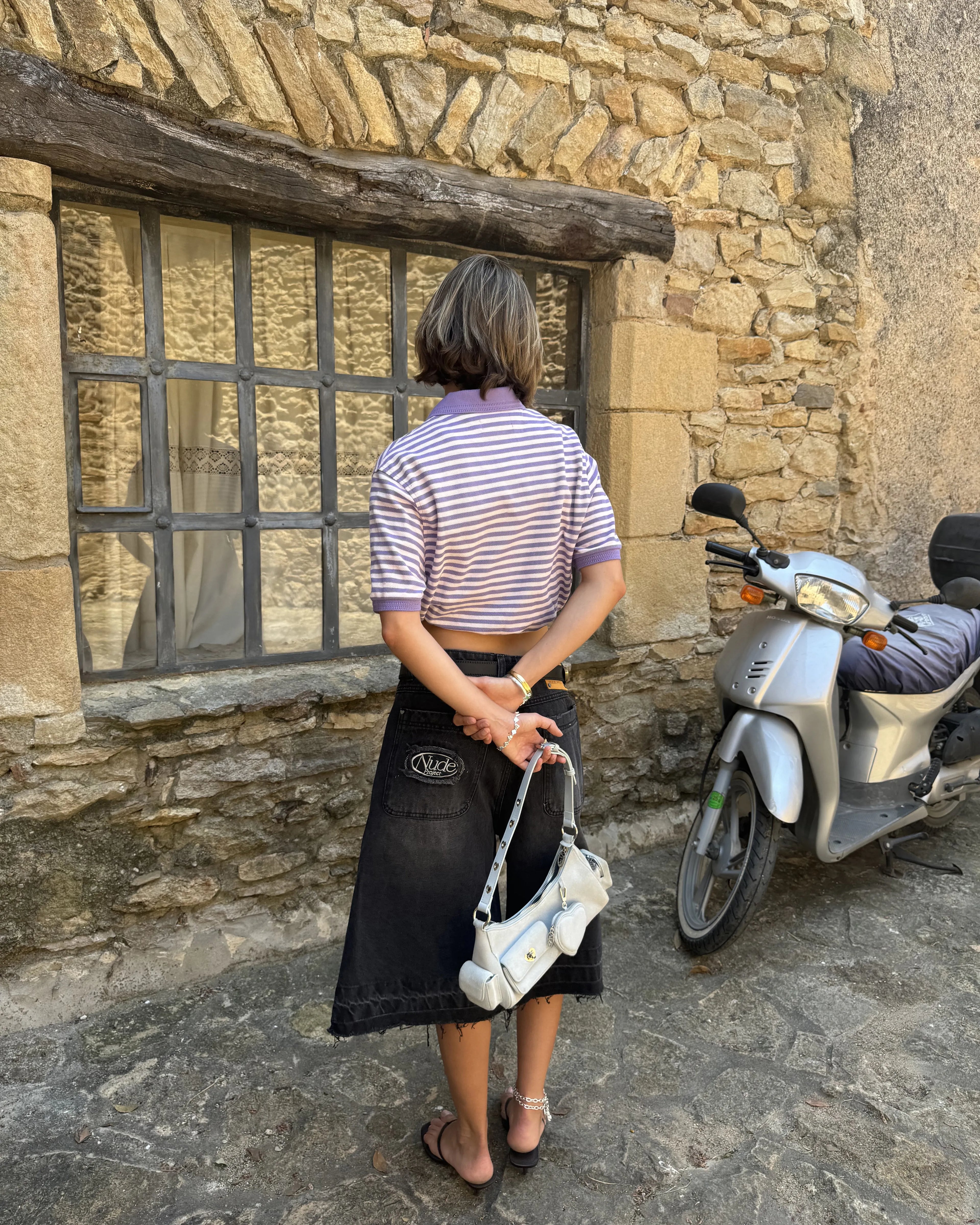 Polo Apple Crew Stripes Lila