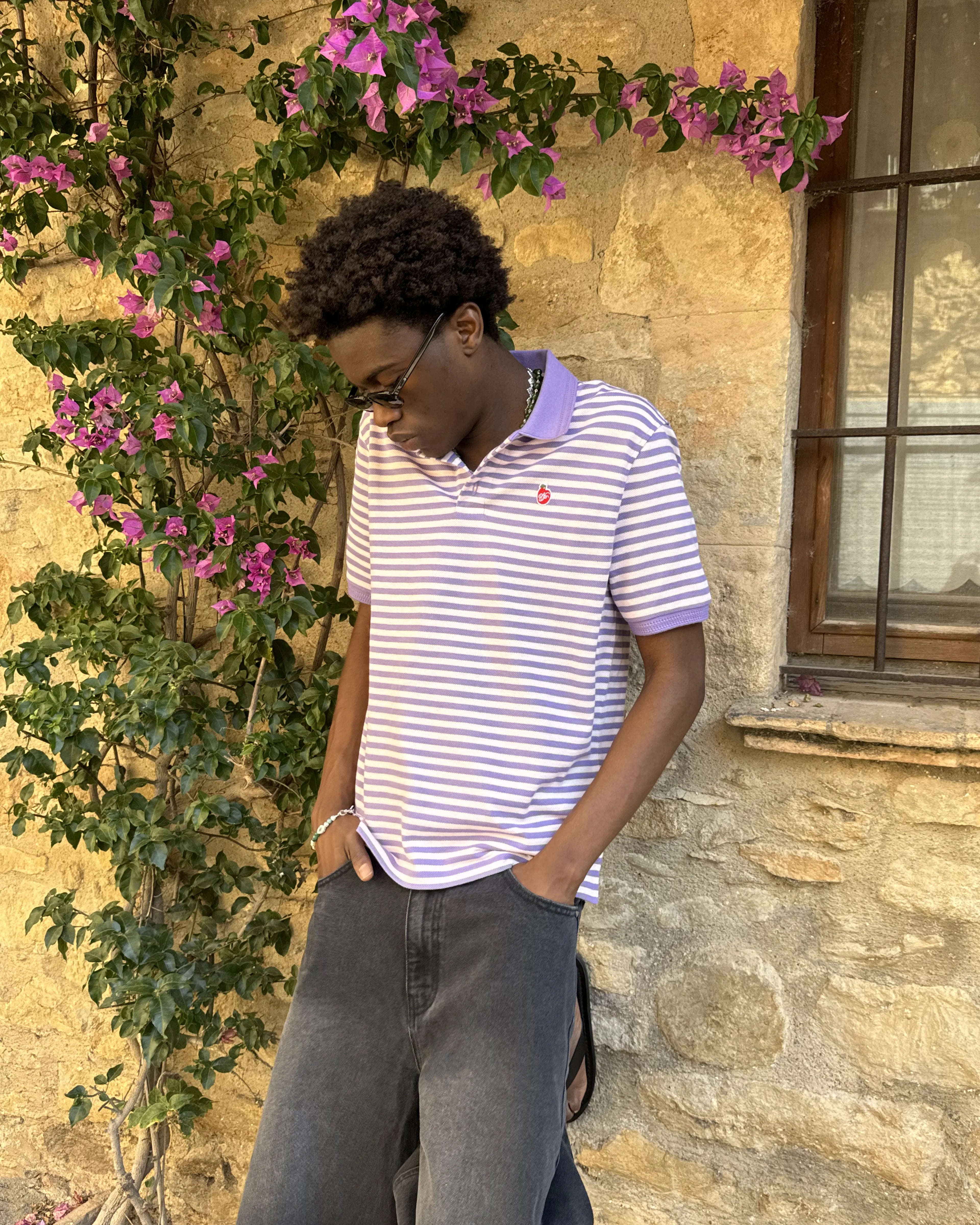 Polo Apple Crew Stripes Lila