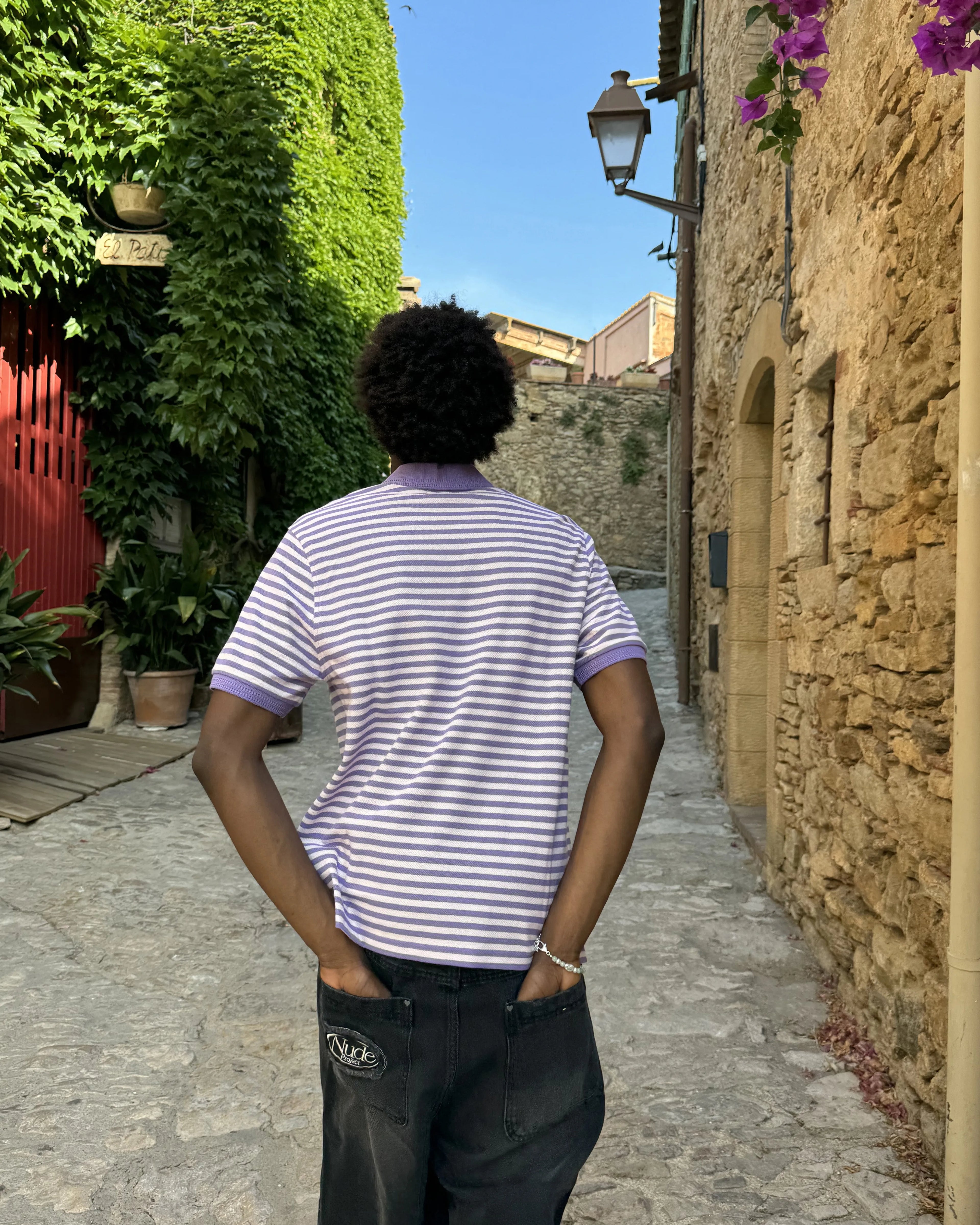 Polo Apple Crew Stripes Lila