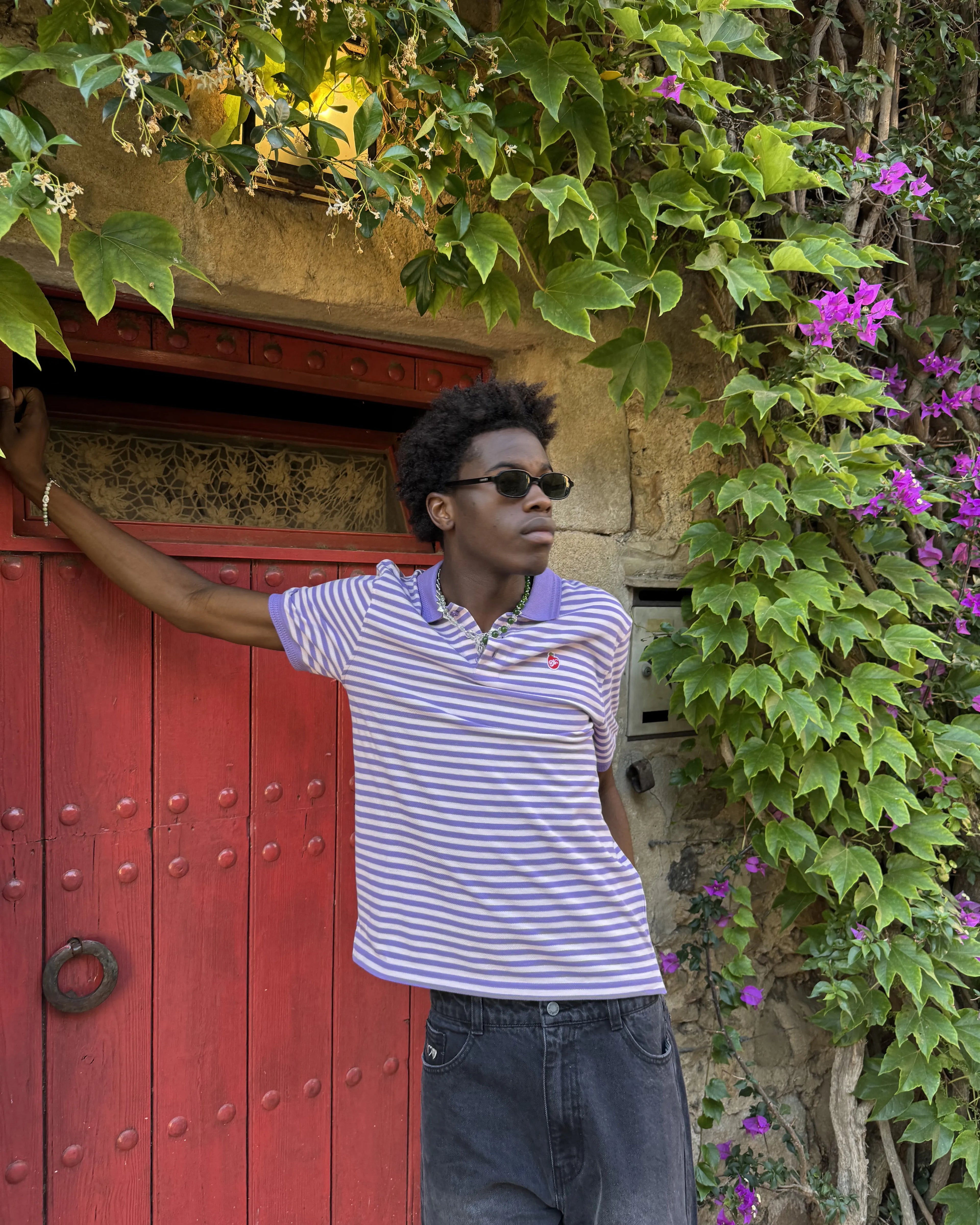 Polo Apple Crew Stripes Lila